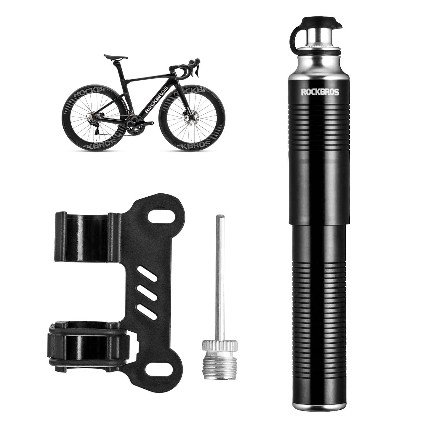 ROCKBROS aluminium handpomp voor Schrader- en Presta-ventielen