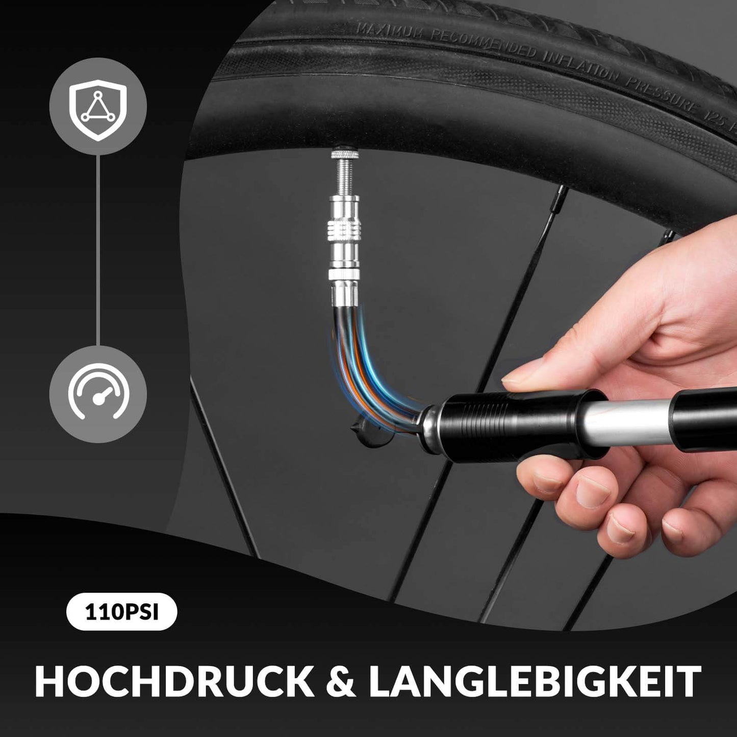 ROCKBROS aluminium handpomp voor Schrader- en Presta-ventielen