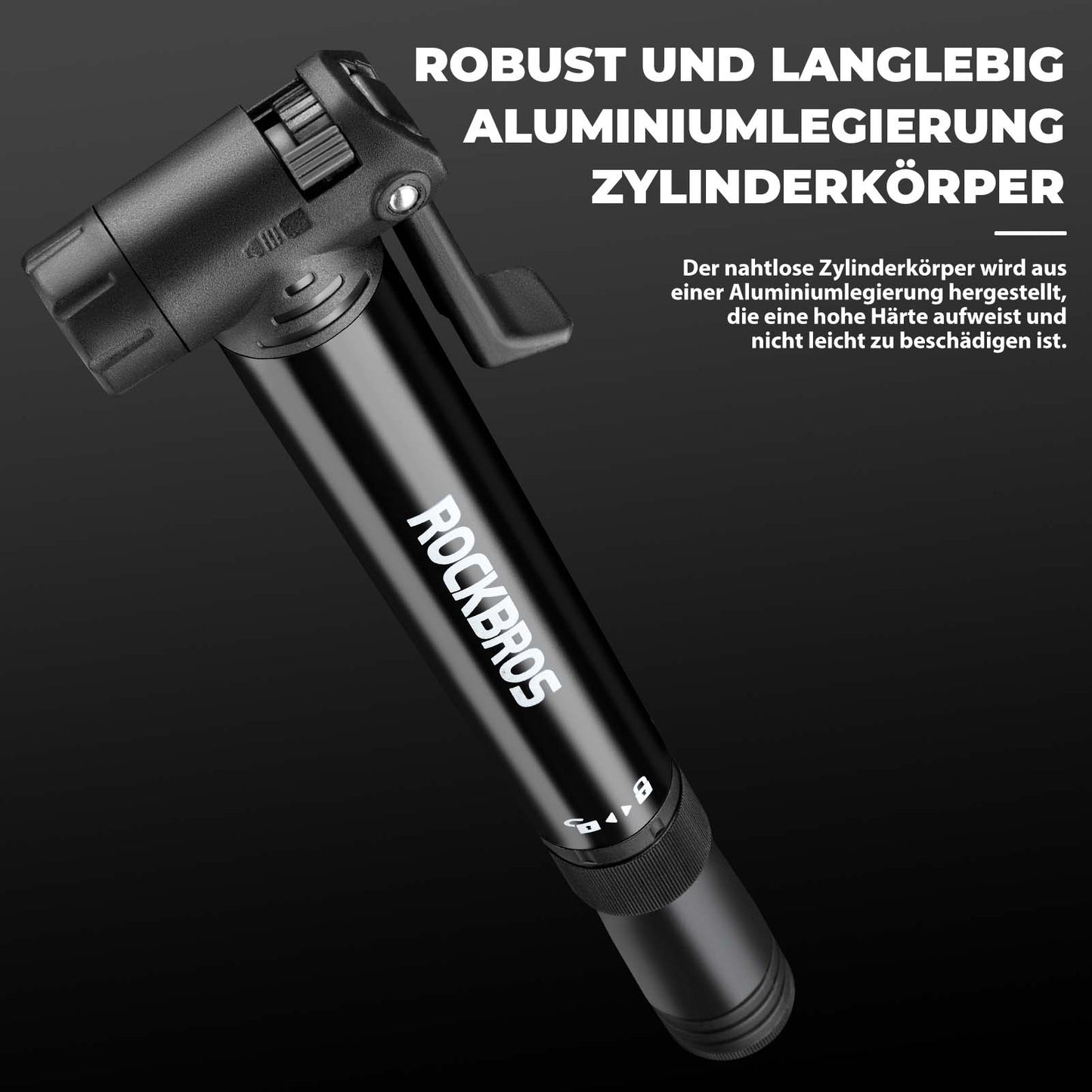 Mini fietspomp met ratelsleutel, 80 PSI, aluminium, ROCKBROS