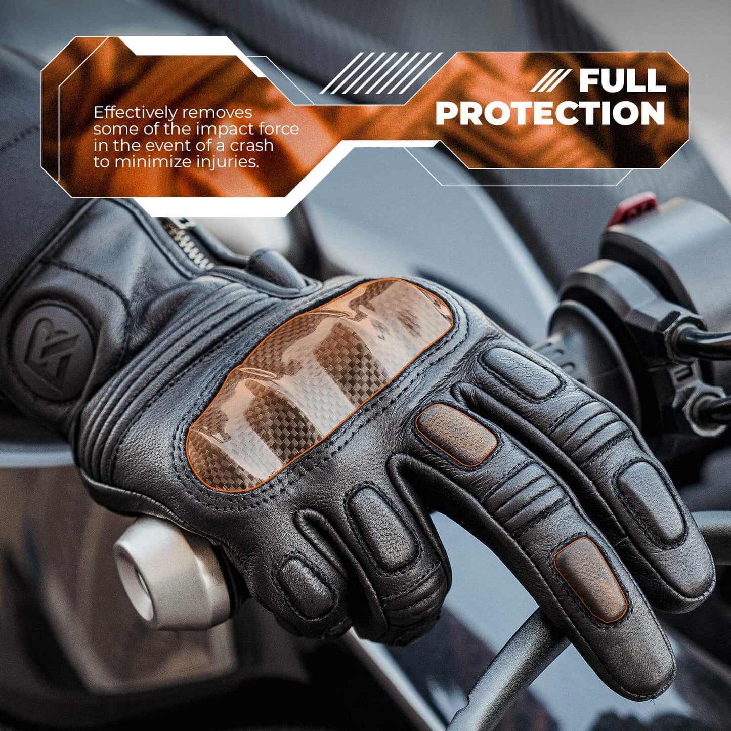 Motorhandschoenen, touchscreen, leer, volledige vingers, ademend, ROCKBROS