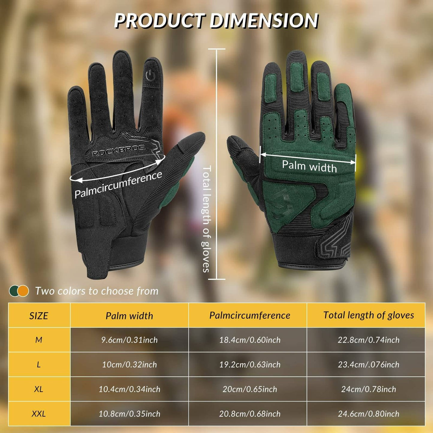 Motorhandschoenen, winddichte touchscreen handschoenen voor heren, ROCKBROS