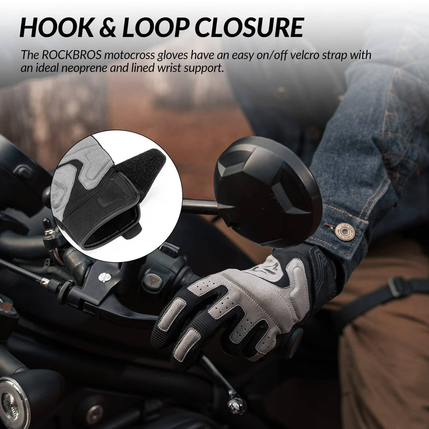 Motorhandschoenen, winddichte touchscreen handschoenen voor heren, ROCKBROS