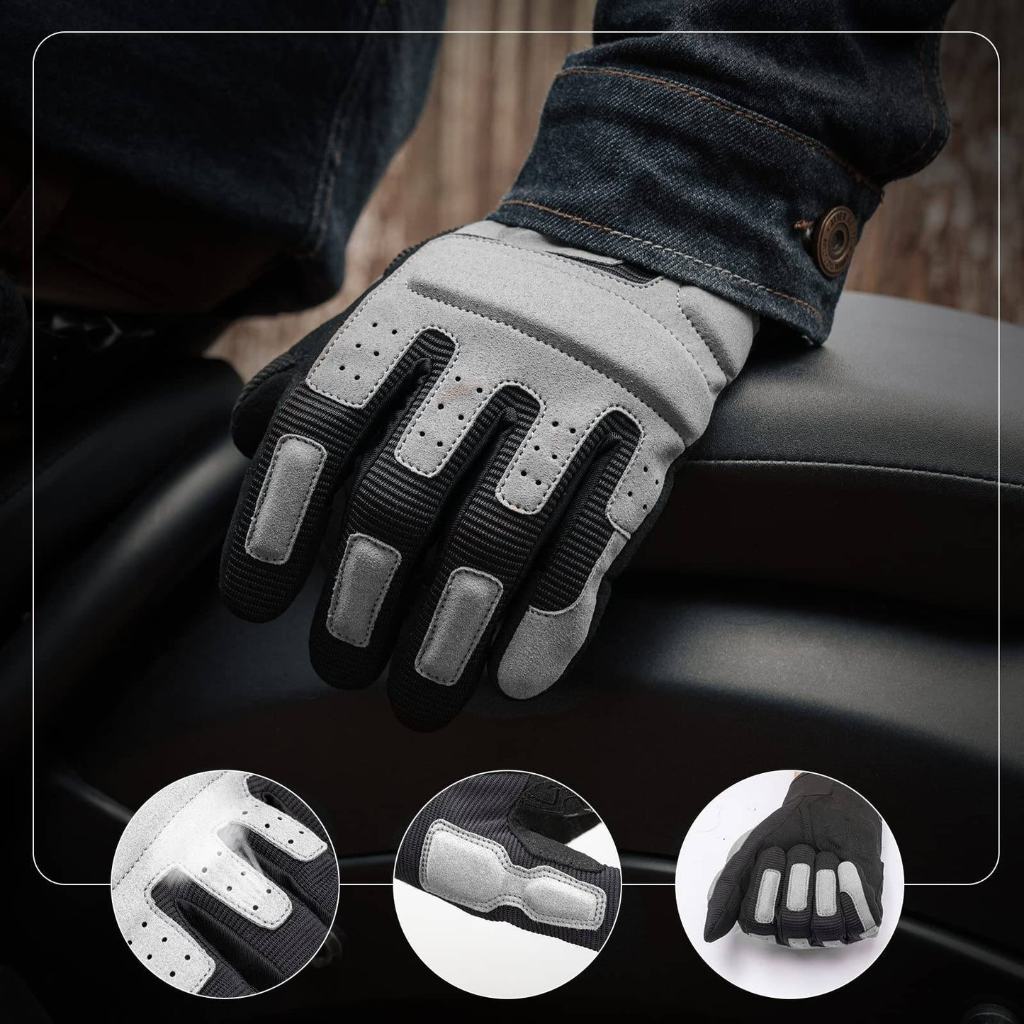 Motorhandschoenen, winddichte touchscreen handschoenen voor heren, ROCKBROS
