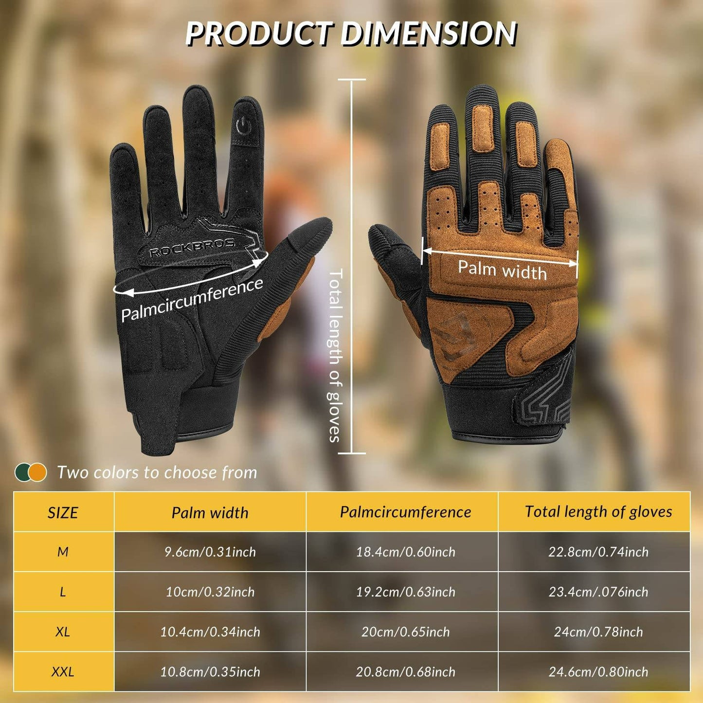 Motorhandschoenen, winddichte touchscreen handschoenen voor heren, ROCKBROS
