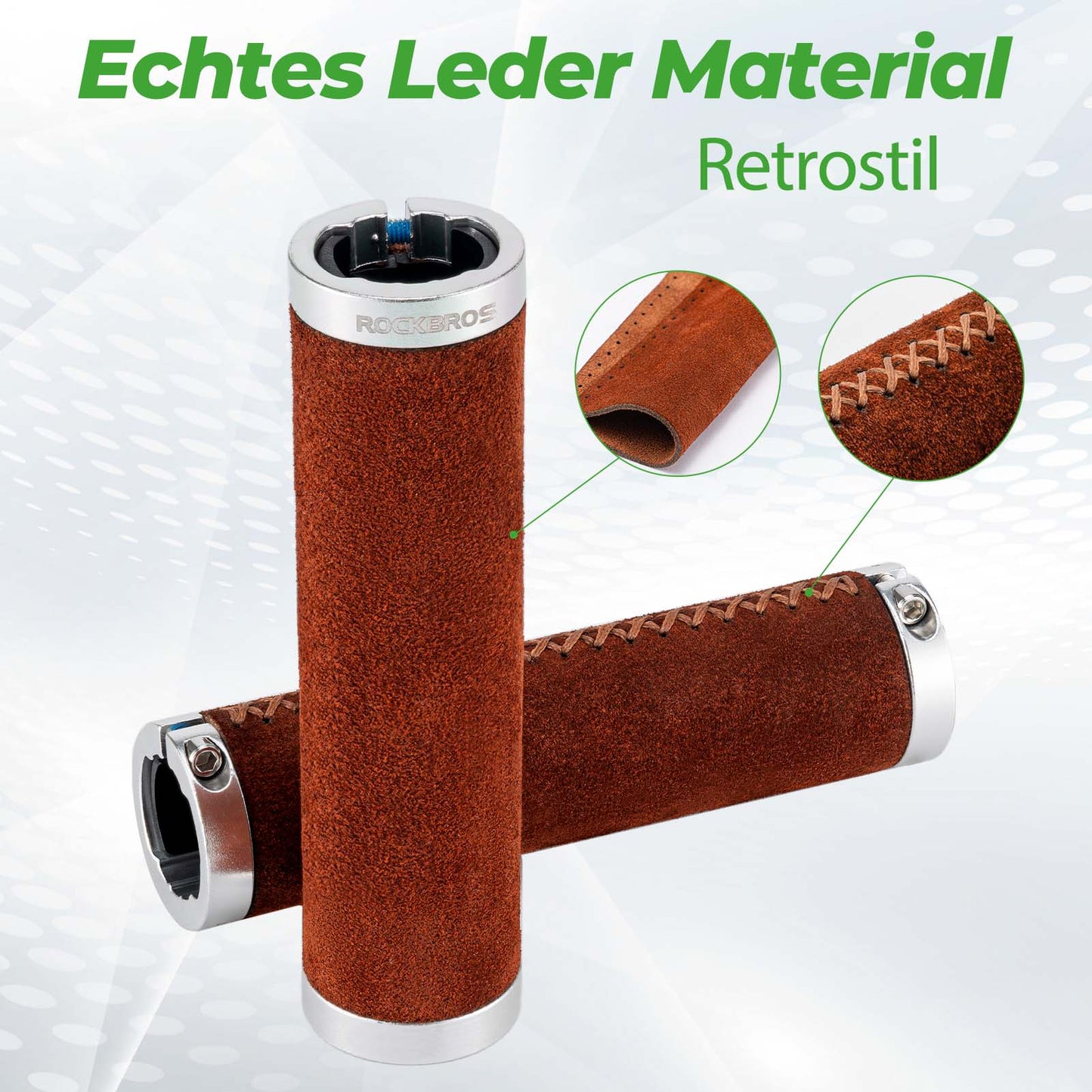 MTB-handvatten, ergonomisch, antislip, geschikt voor 22 mm ROCKBROS-wielen.