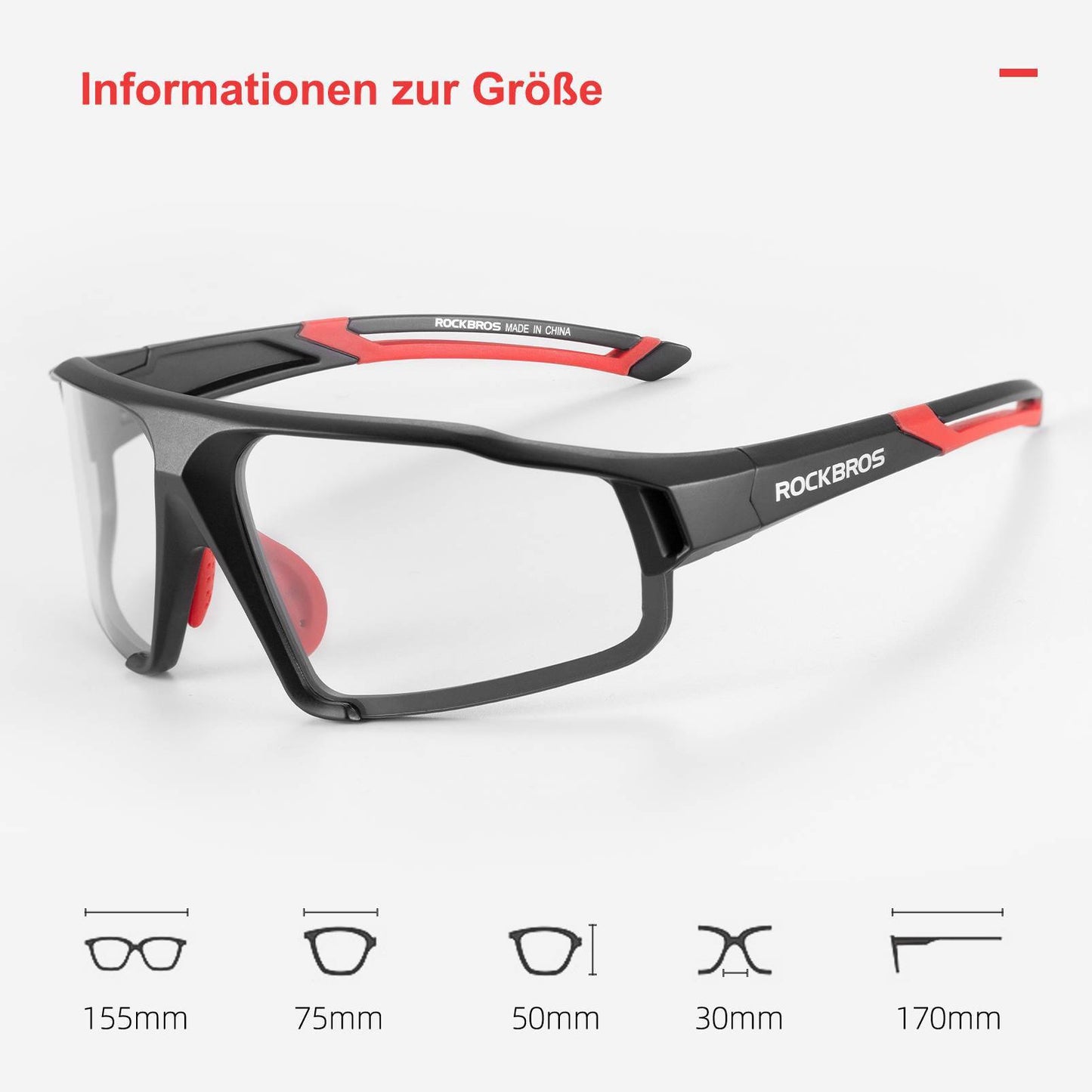 Fotochromatische zonnebrillen voor buitenactiviteiten, unisex, ROCKBROS