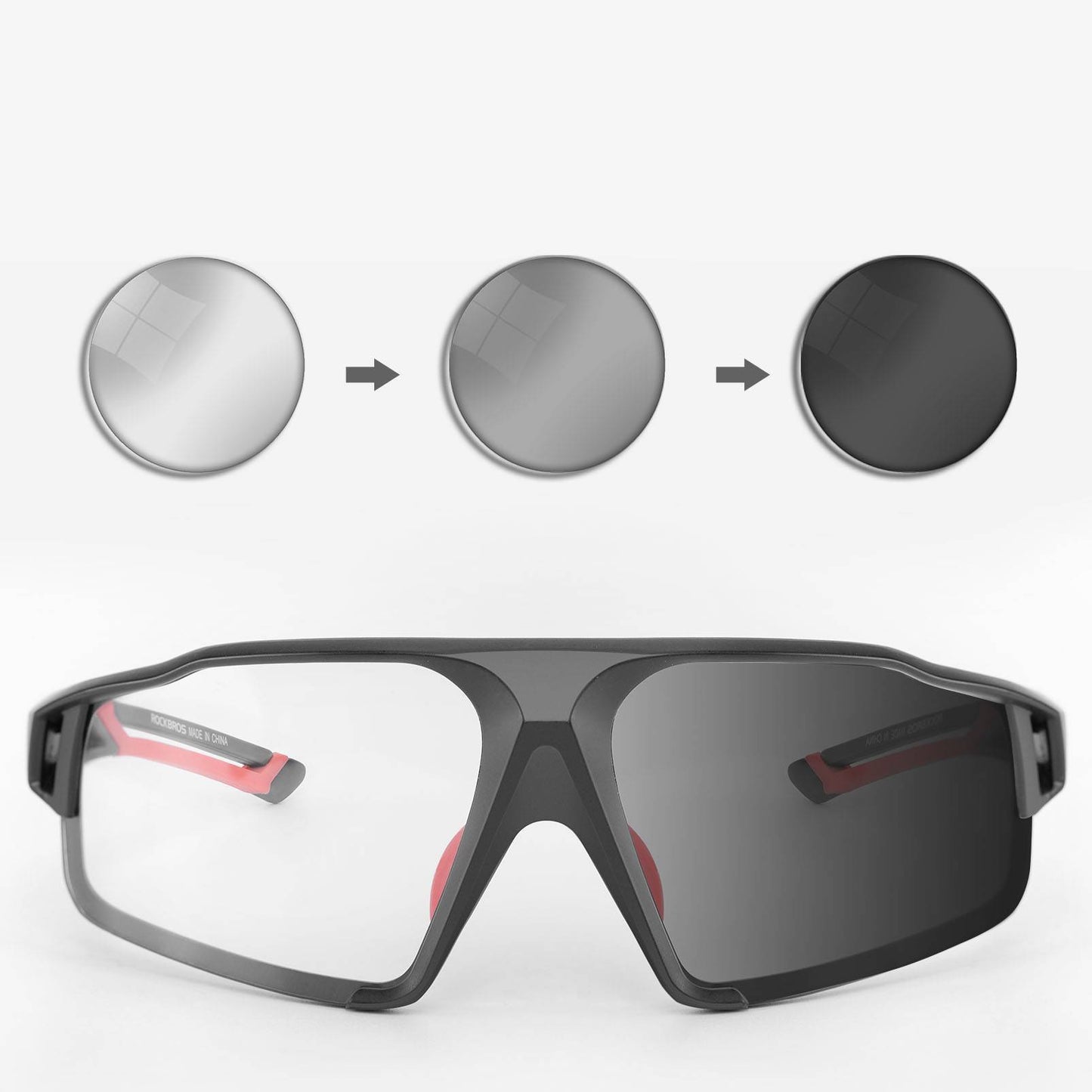 Fotochromatische zonnebrillen voor buitenactiviteiten, unisex, ROCKBROS
