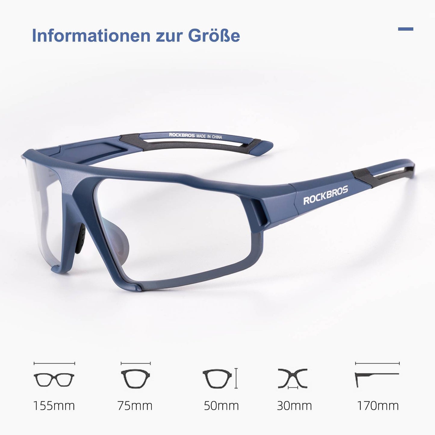 Fotochromatische zonnebrillen voor buitenactiviteiten, unisex, ROCKBROS