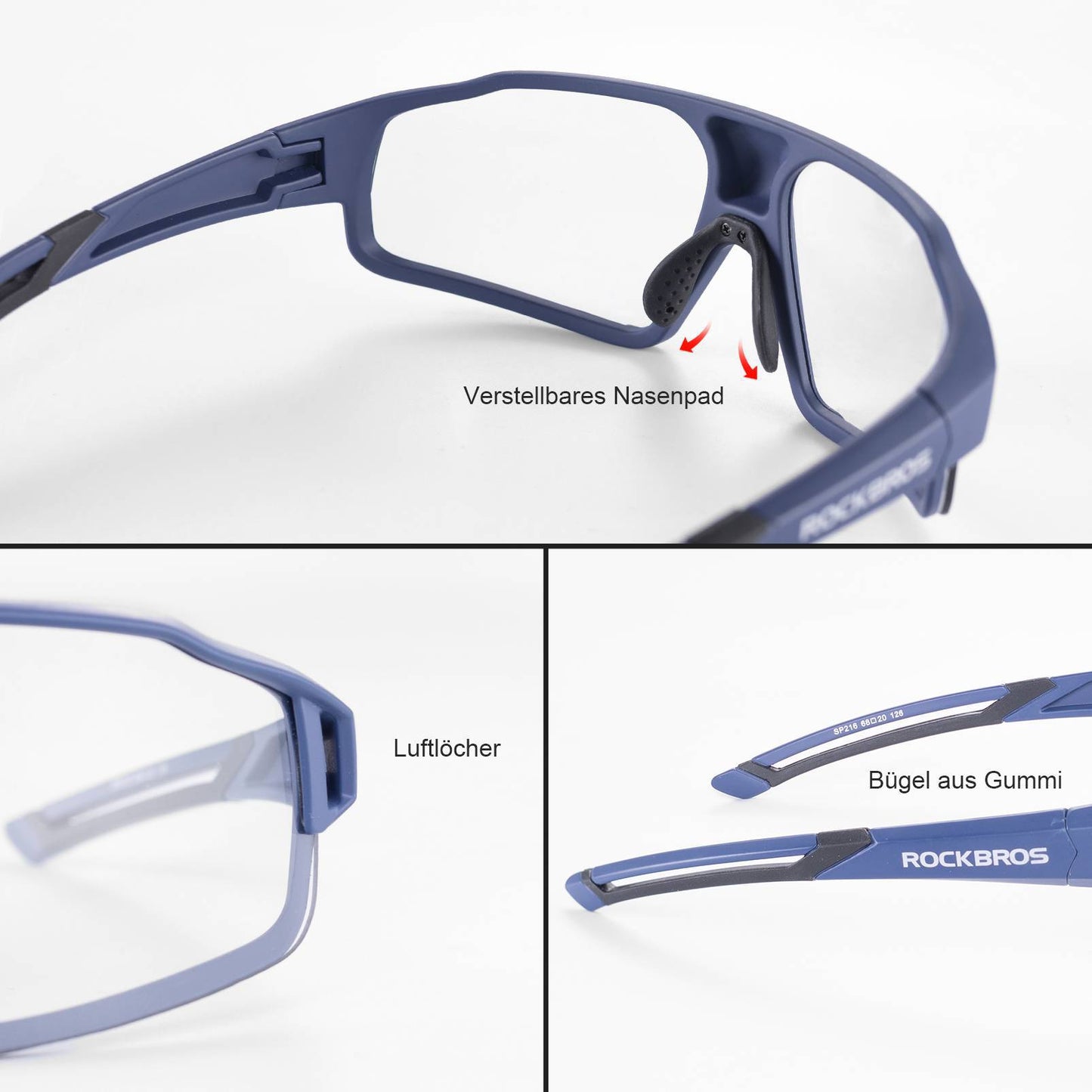 Fotochromatische zonnebrillen voor buitenactiviteiten, unisex, ROCKBROS