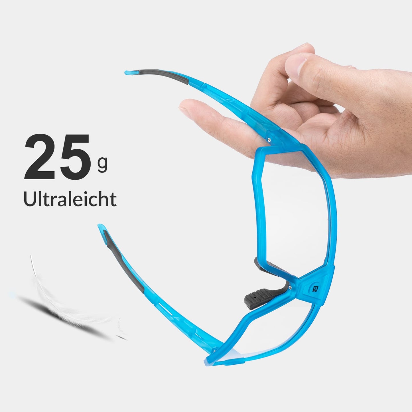 Fotochromatische zonnebril met UV400-bescherming, fietsbril, unisex, blauw, ROCKBROS