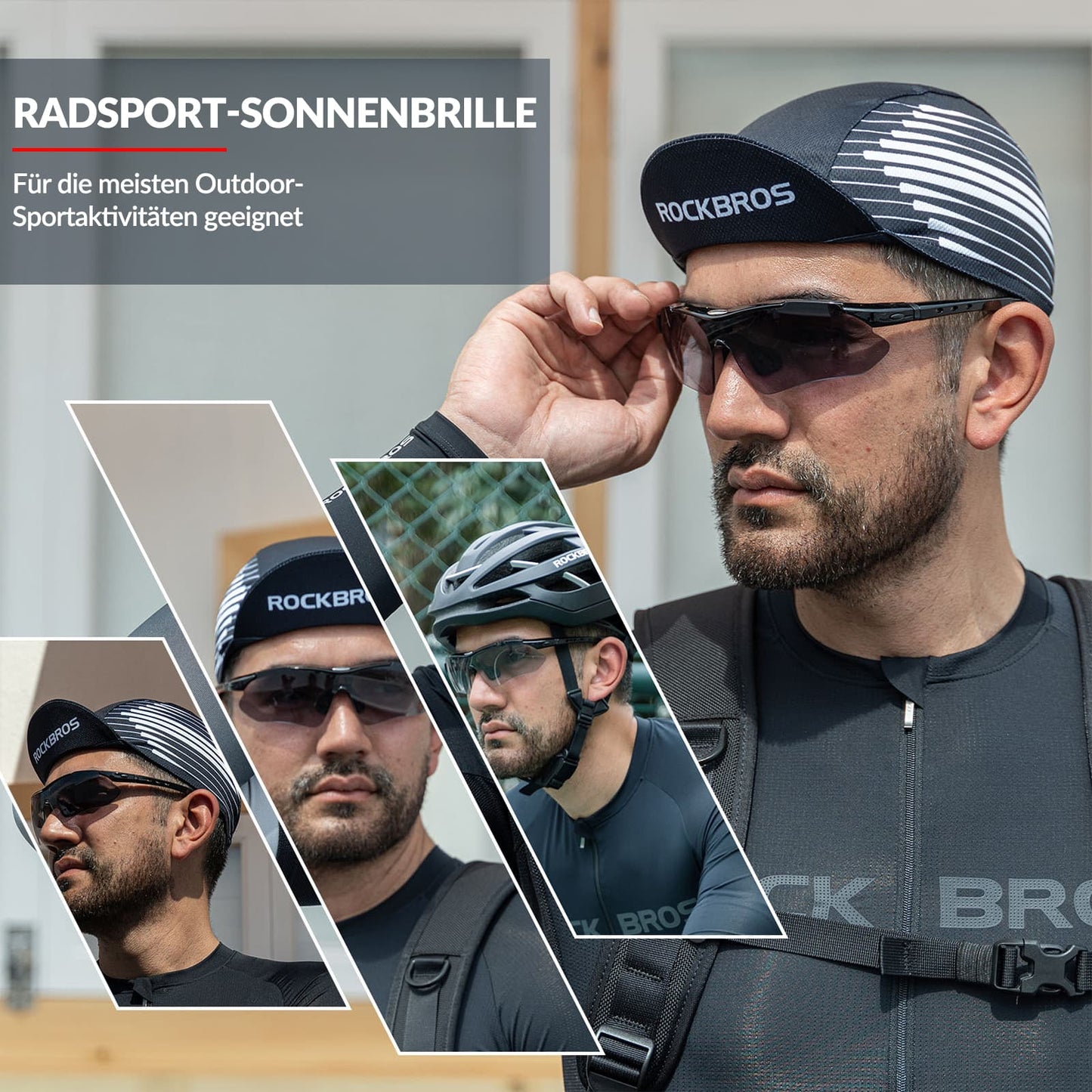Fotochromatische sportbril met verwisselbare elastische hoofdband ROCKBROS