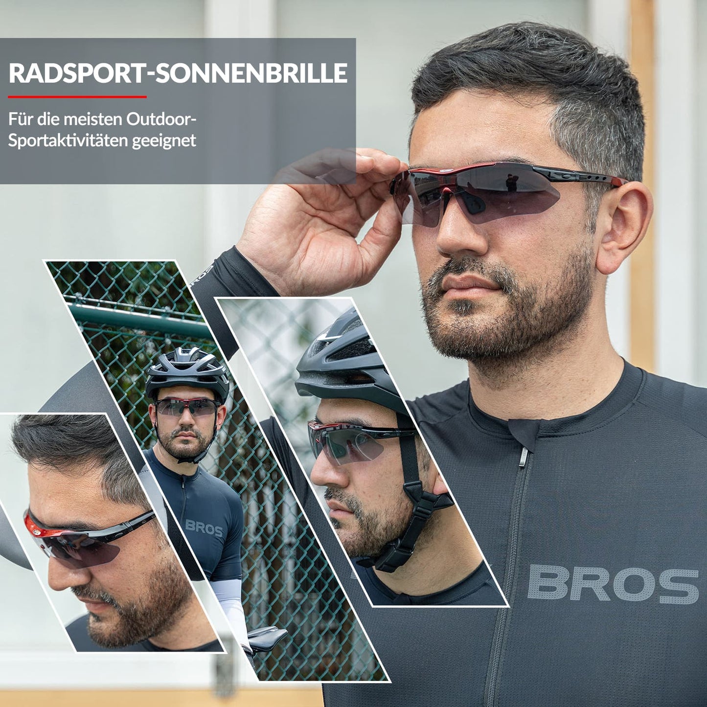 Fotochromatische sportbril met verwisselbare elastische hoofdband ROCKBROS