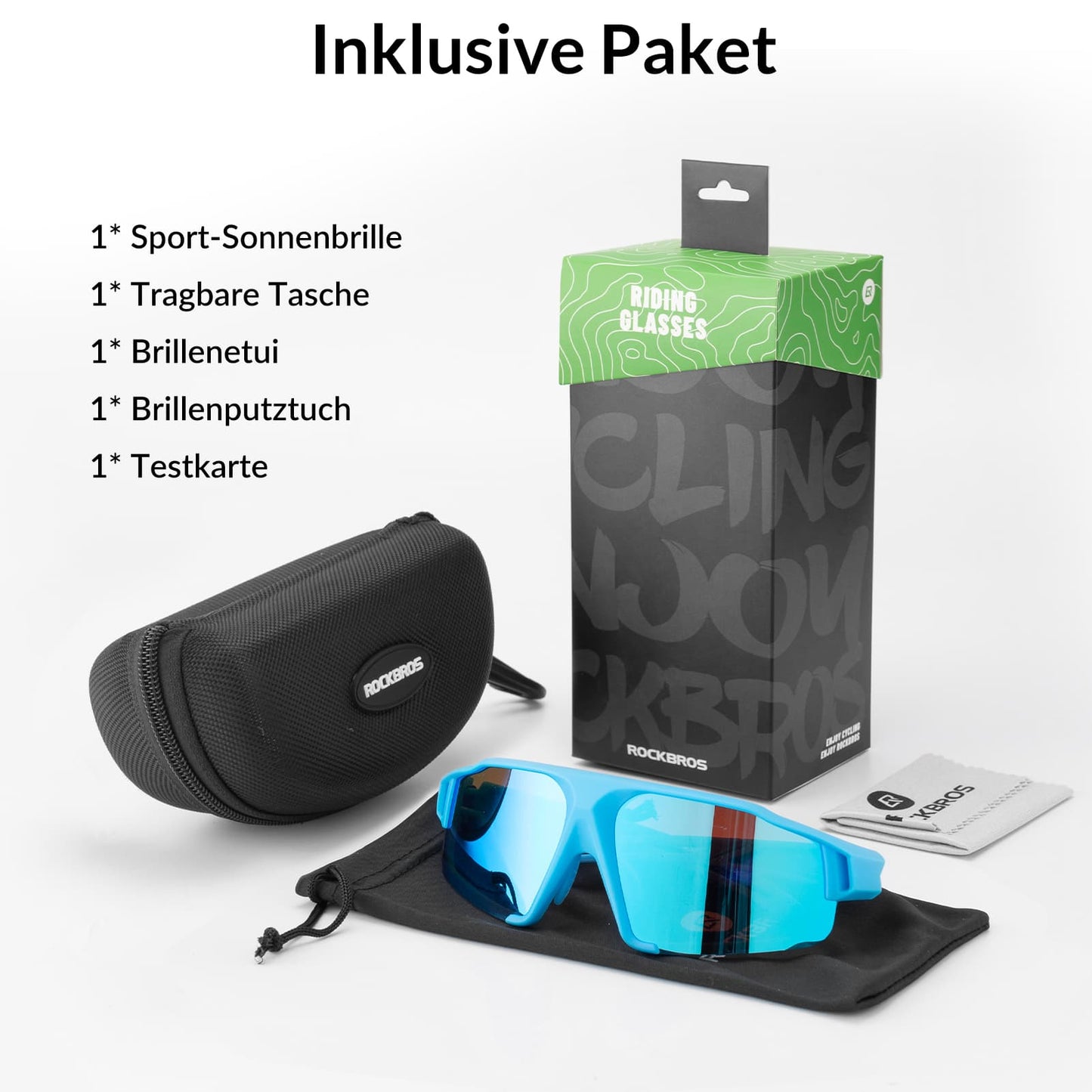Gepolariseerde zonnebril met UV400-bescherming, lichtblauw, unisex, ROCKBROS