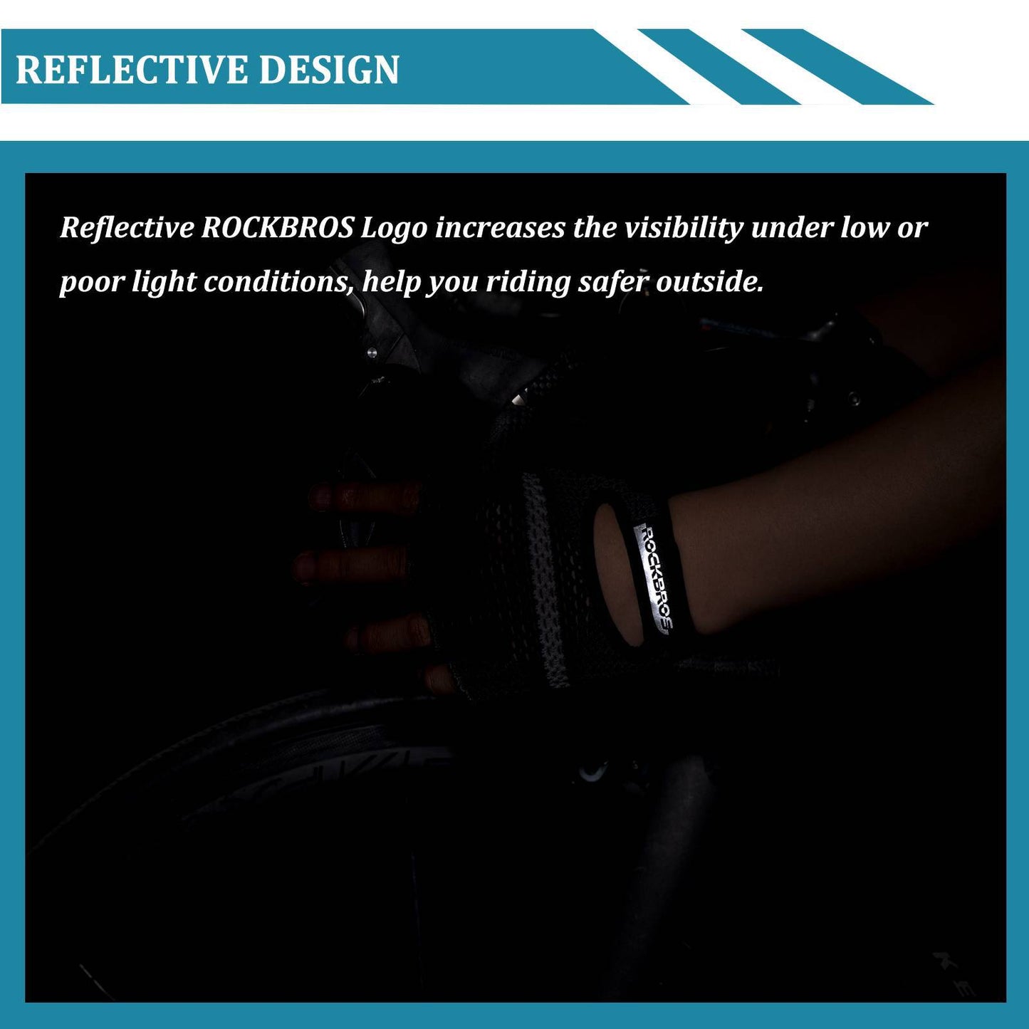 Fietshandschoenen met halve vingers, universele trainingshandschoenen, ROCKBROS