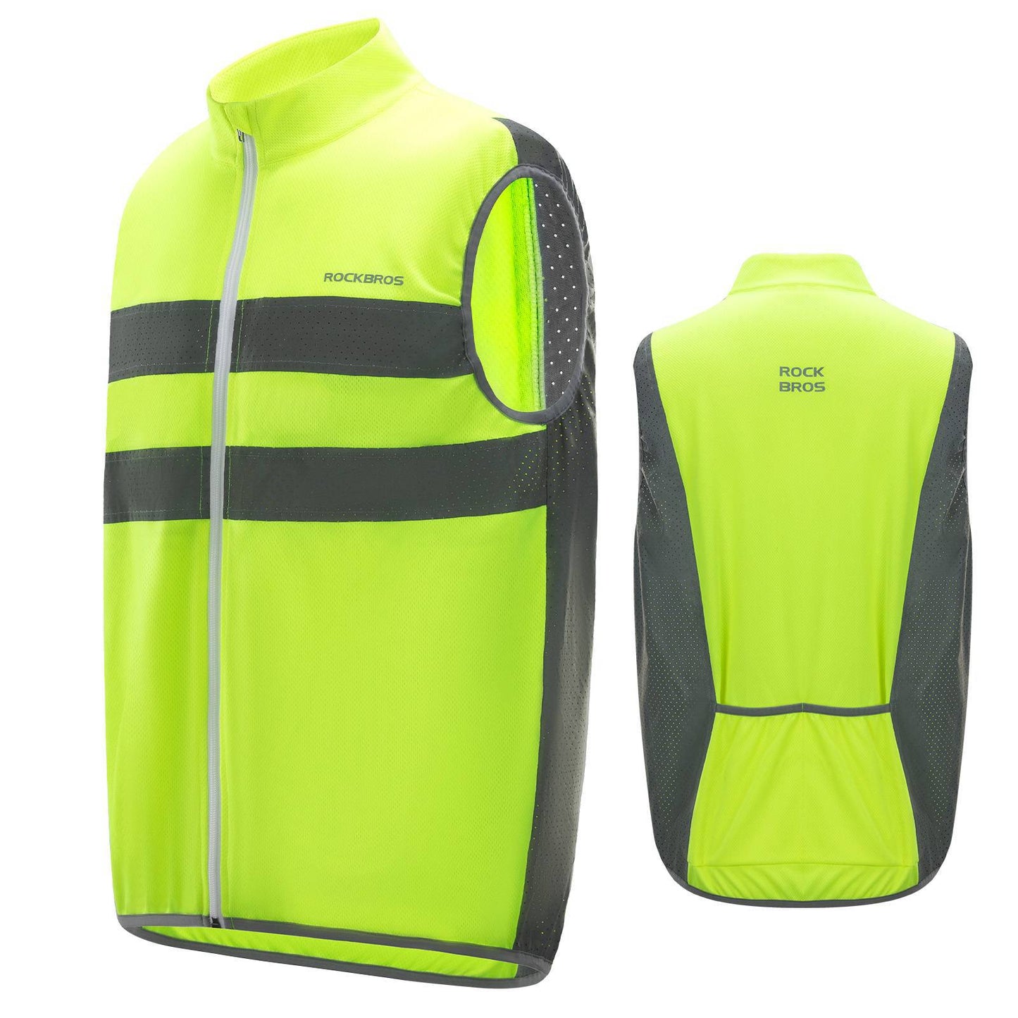 Reflecterend motorvest, veiligheidsvest, fluorescerend groen, ROCKBROS
