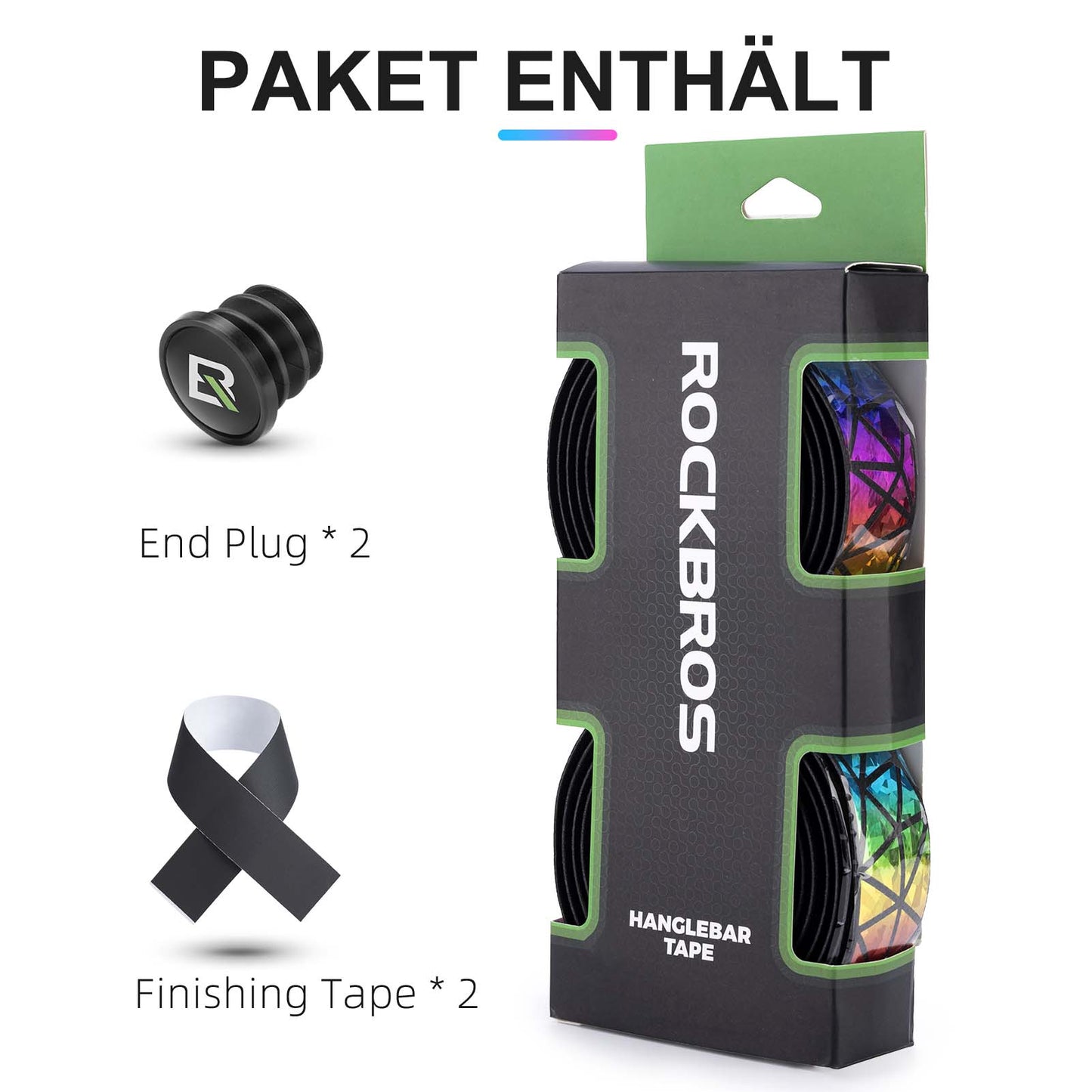 Antislip stuurlint voor mountainbikes en racefietsen, 2 rollen, ROCKBROS