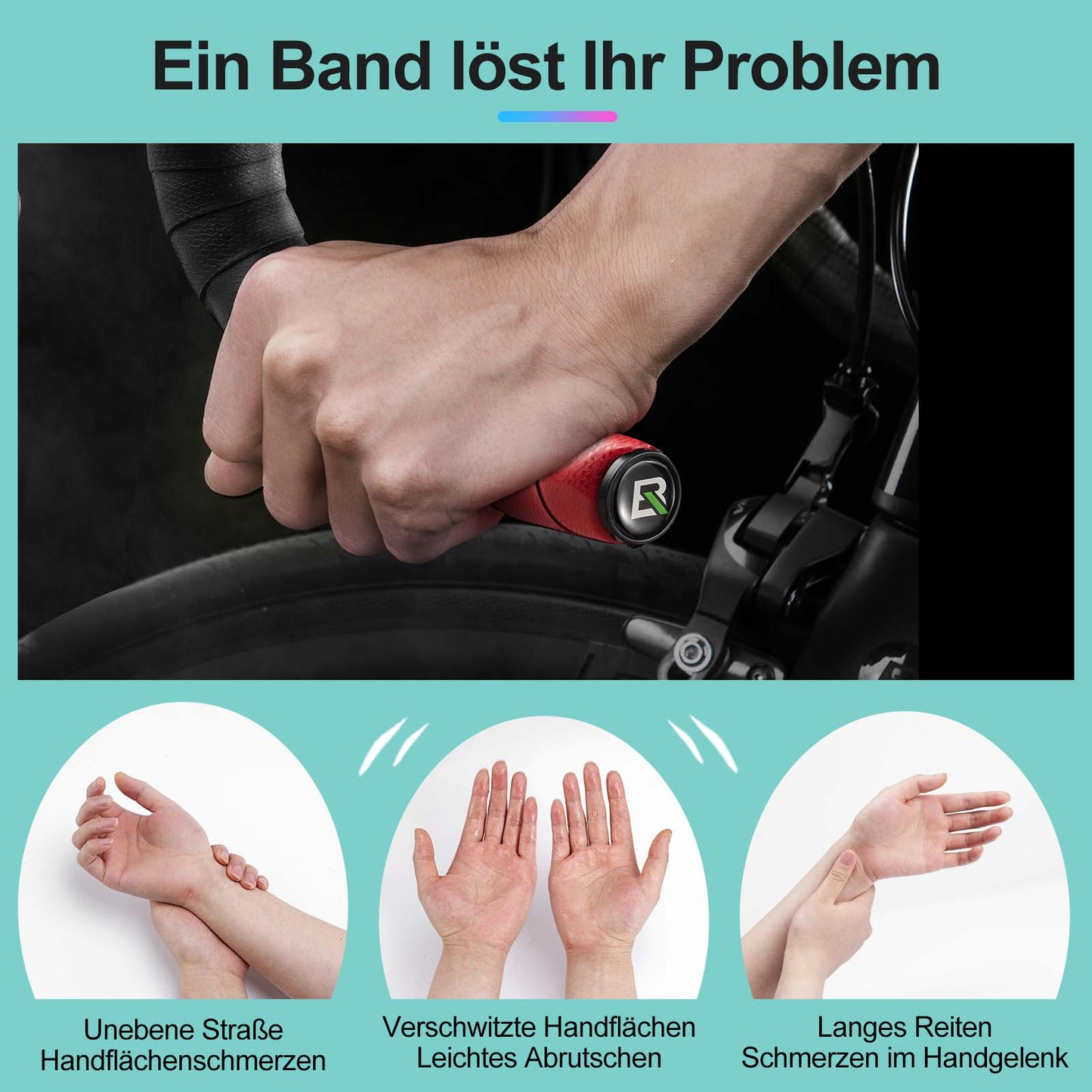 Antislip stuurlint voor mountainbikes en racefietsen, 2 rollen, ROCKBROS