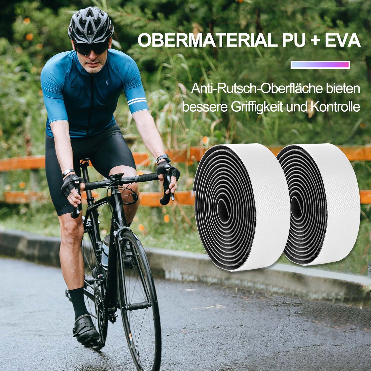 Antislip stuurlint voor mountainbikes en racefietsen, 2 rollen, ROCKBROS