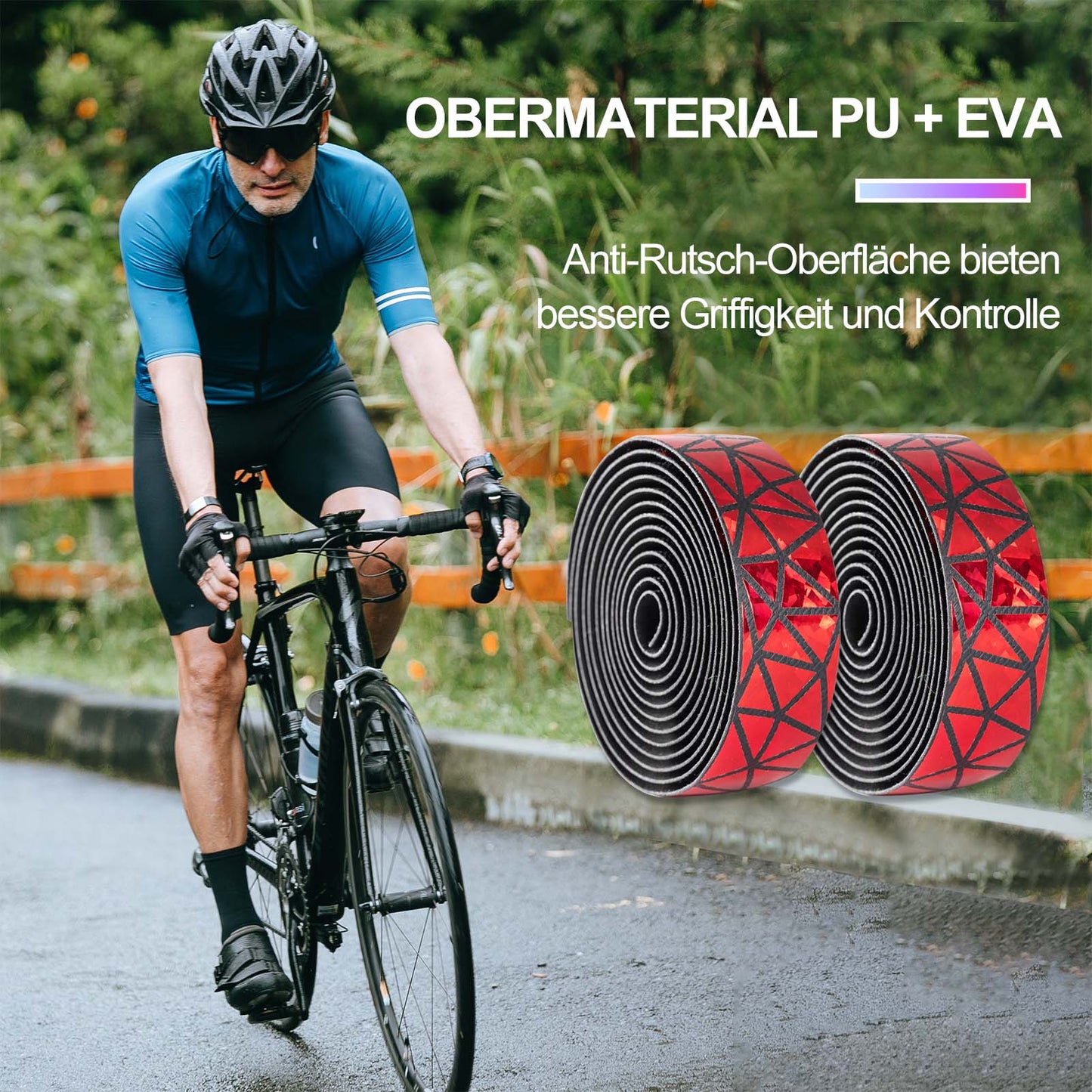 Antislip stuurlint voor mountainbikes en racefietsen, 2 rollen, ROCKBROS