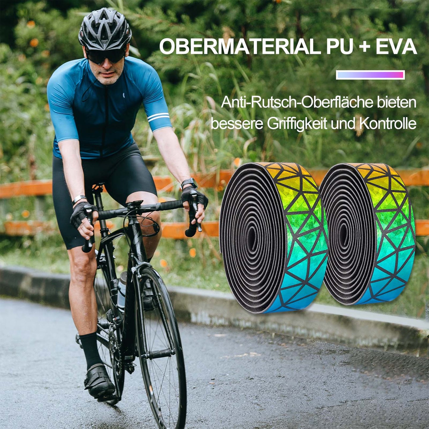 Antislip stuurlint voor mountainbikes en racefietsen, 2 rollen, ROCKBROS
