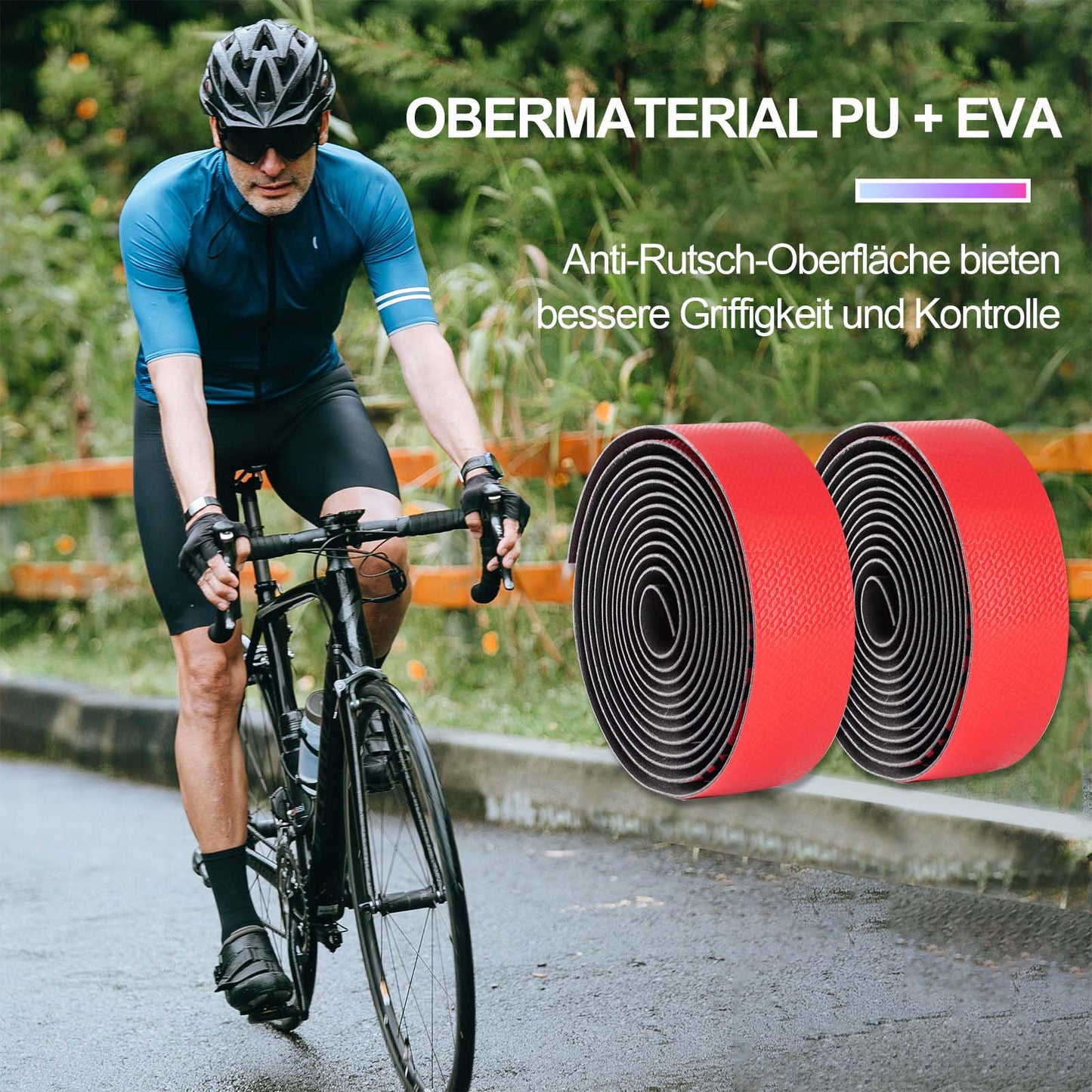 Antislip stuurlint voor mountainbikes en racefietsen, 2 rollen, ROCKBROS