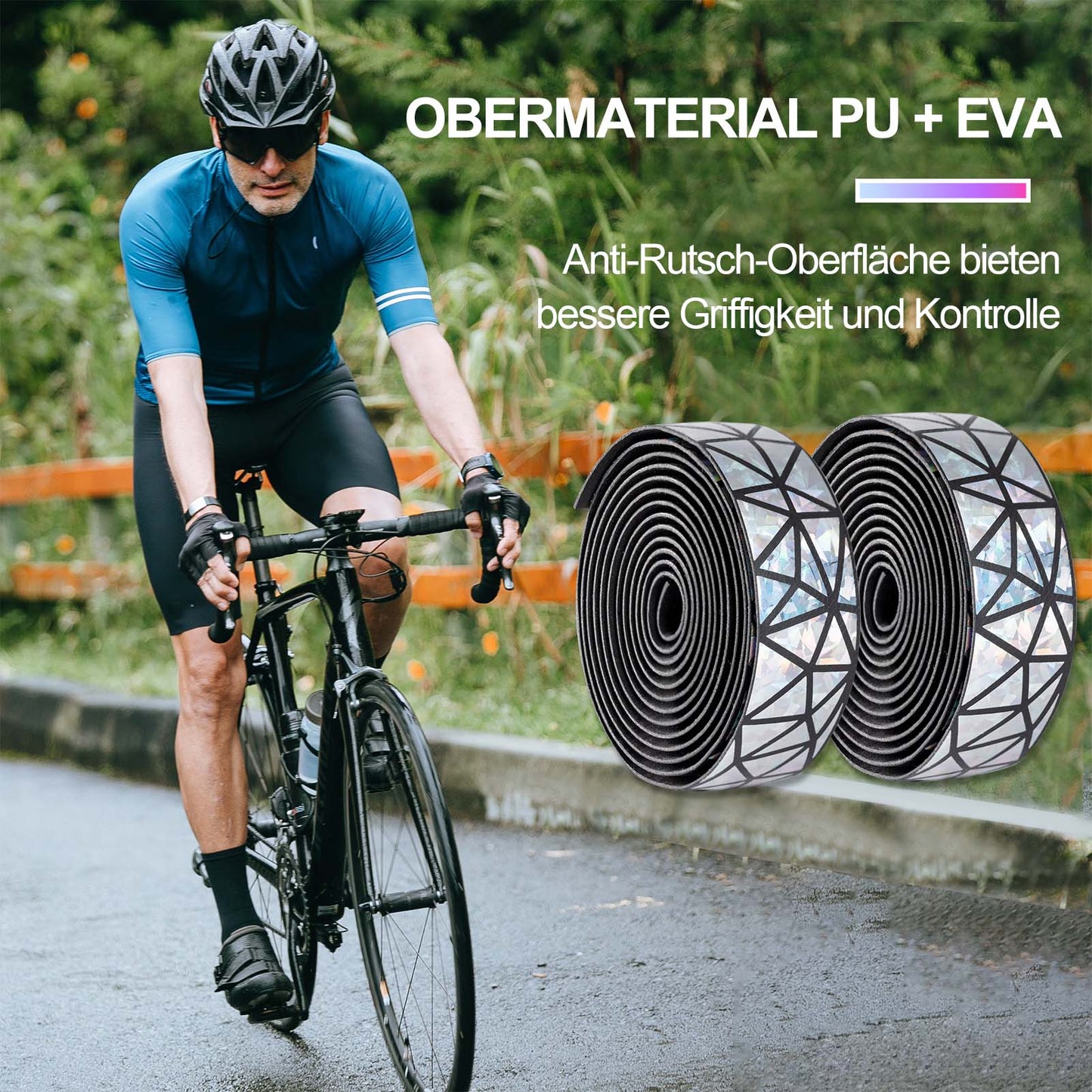 Antislip stuurlint voor mountainbikes en racefietsen, 2 rollen, ROCKBROS