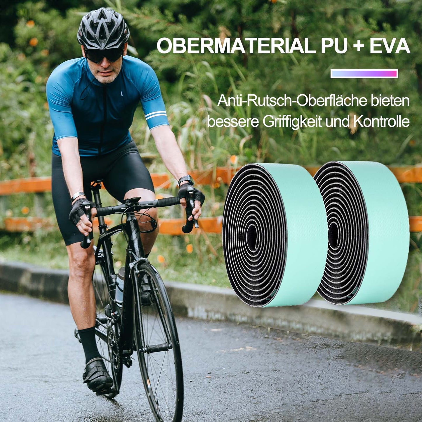 Antislip stuurlint voor mountainbikes en racefietsen, 2 rollen, ROCKBROS