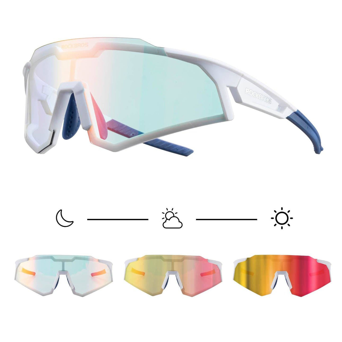 Zonnebril, fietsbril, zelfkleurend, outdoor, UV400-bescherming, ROCKBROS