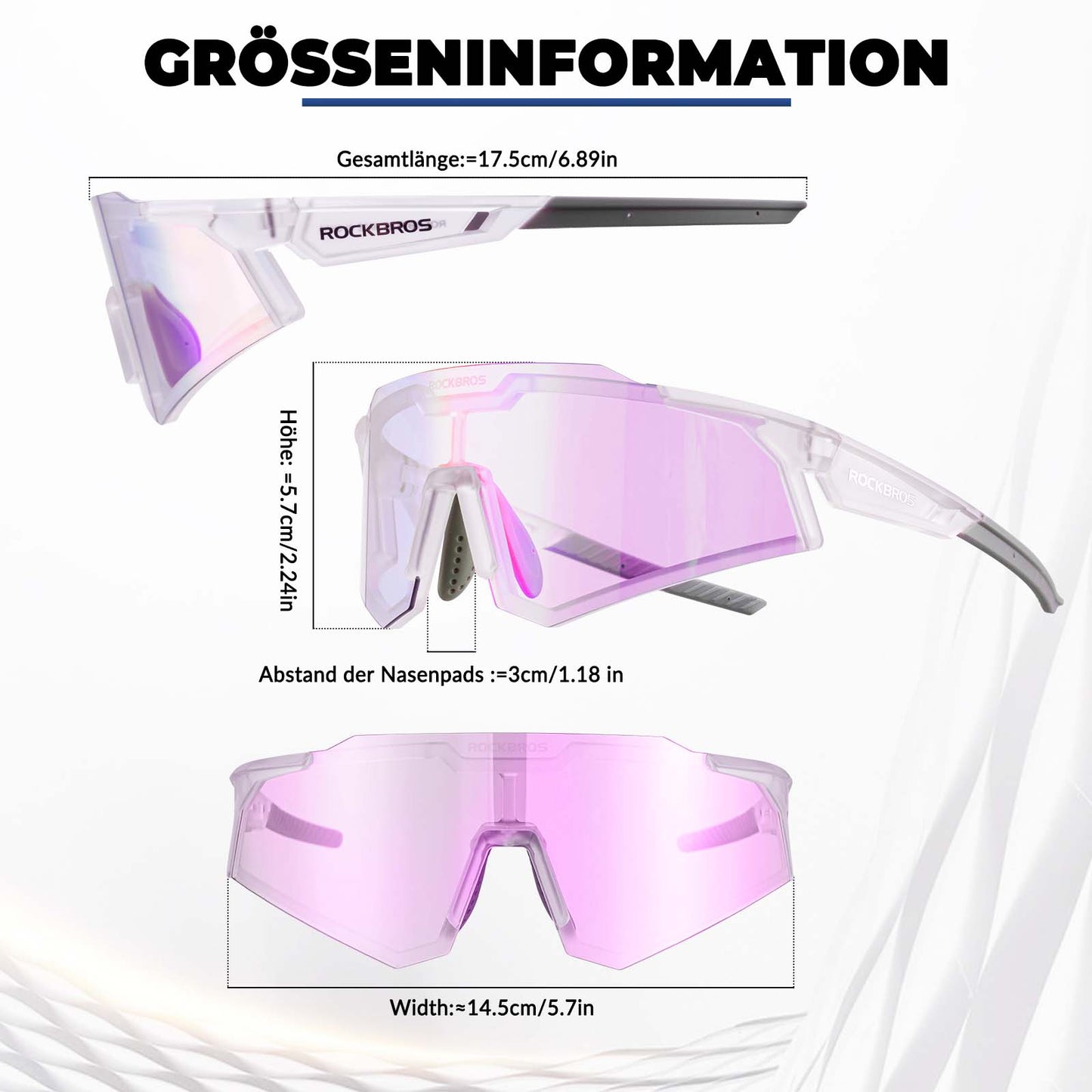 Zonnebril, fietsbril, zelfkleurend, outdoor, UV400-bescherming, ROCKBROS