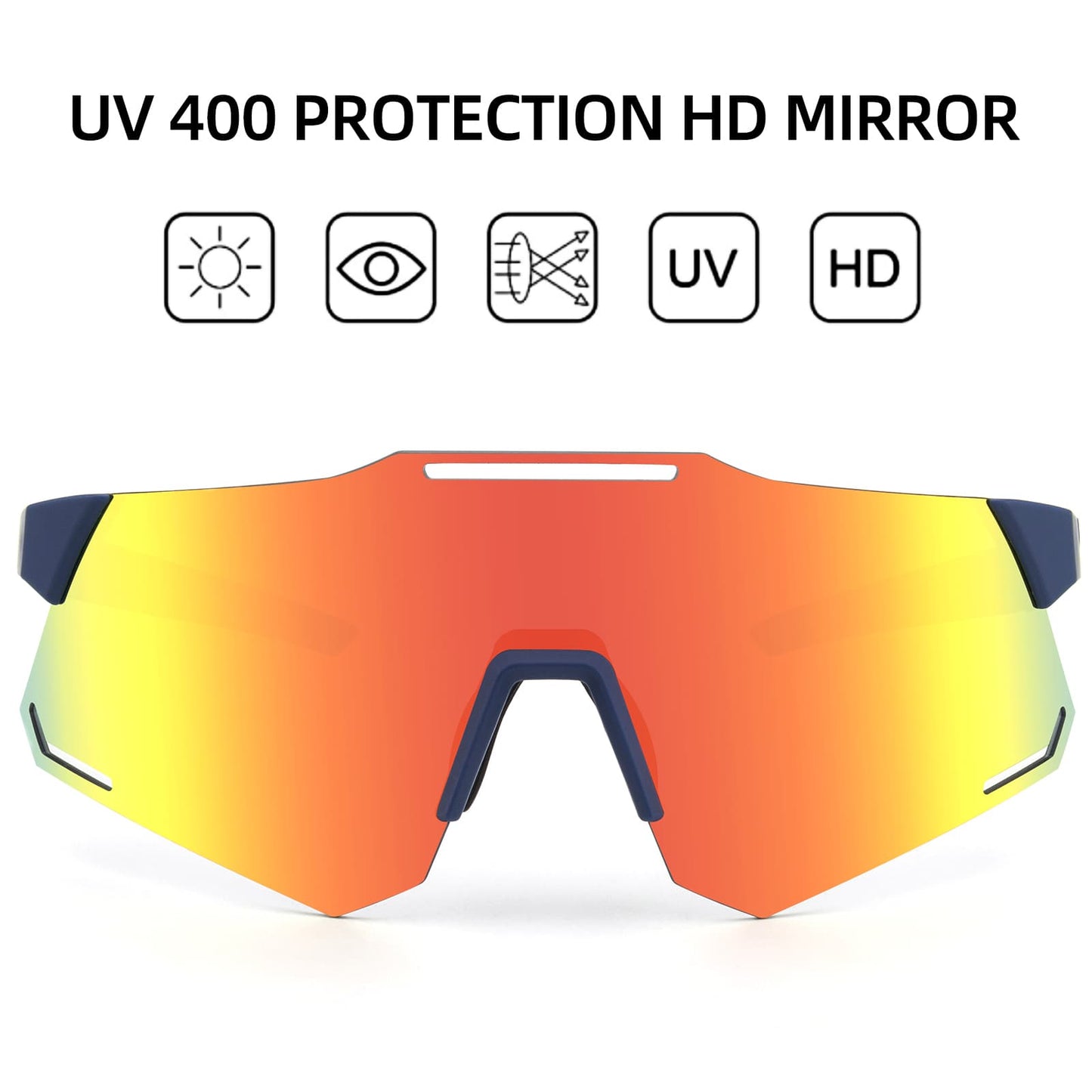 Zonnebril met UV400-bescherming, fietsbril voor dames/heren van ROCKBROS