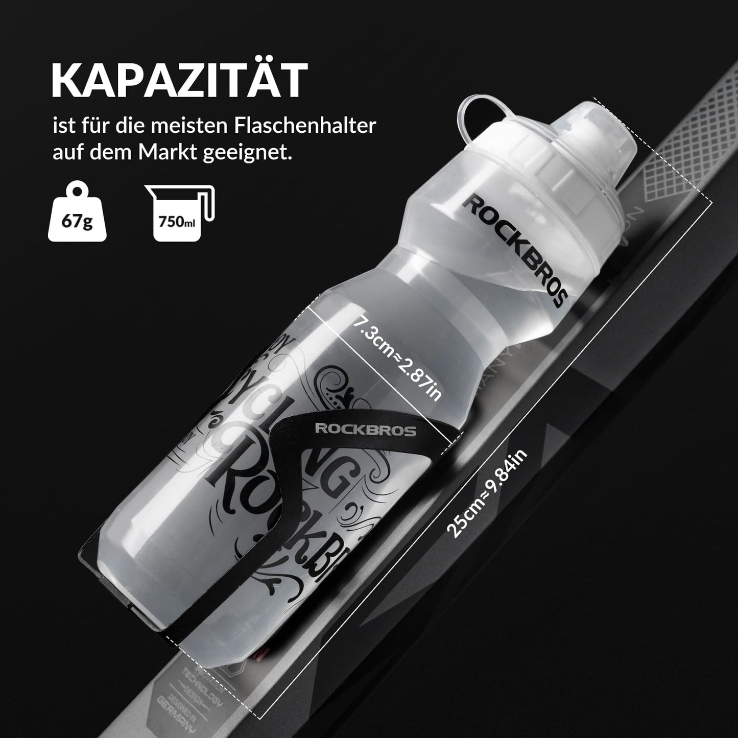 Sportwaterfles 750 ml Fietswaterfles BPA-vrij ROCKBROS