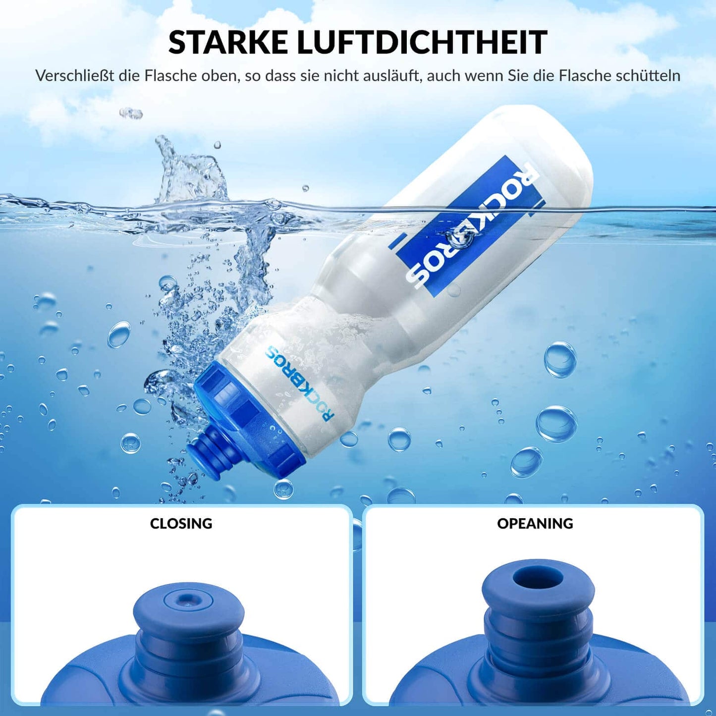 Sportwaterfles 750 ml Fietswaterfles BPA-vrij ROCKBROS