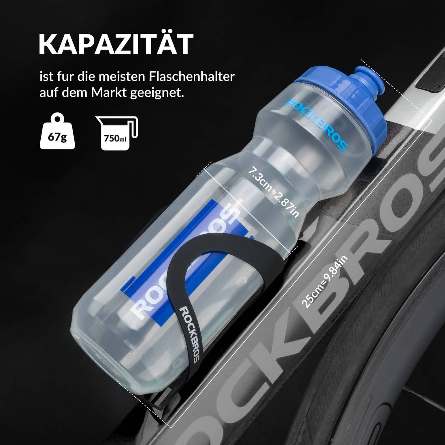 Sportwaterfles 750 ml Fietswaterfles BPA-vrij ROCKBROS