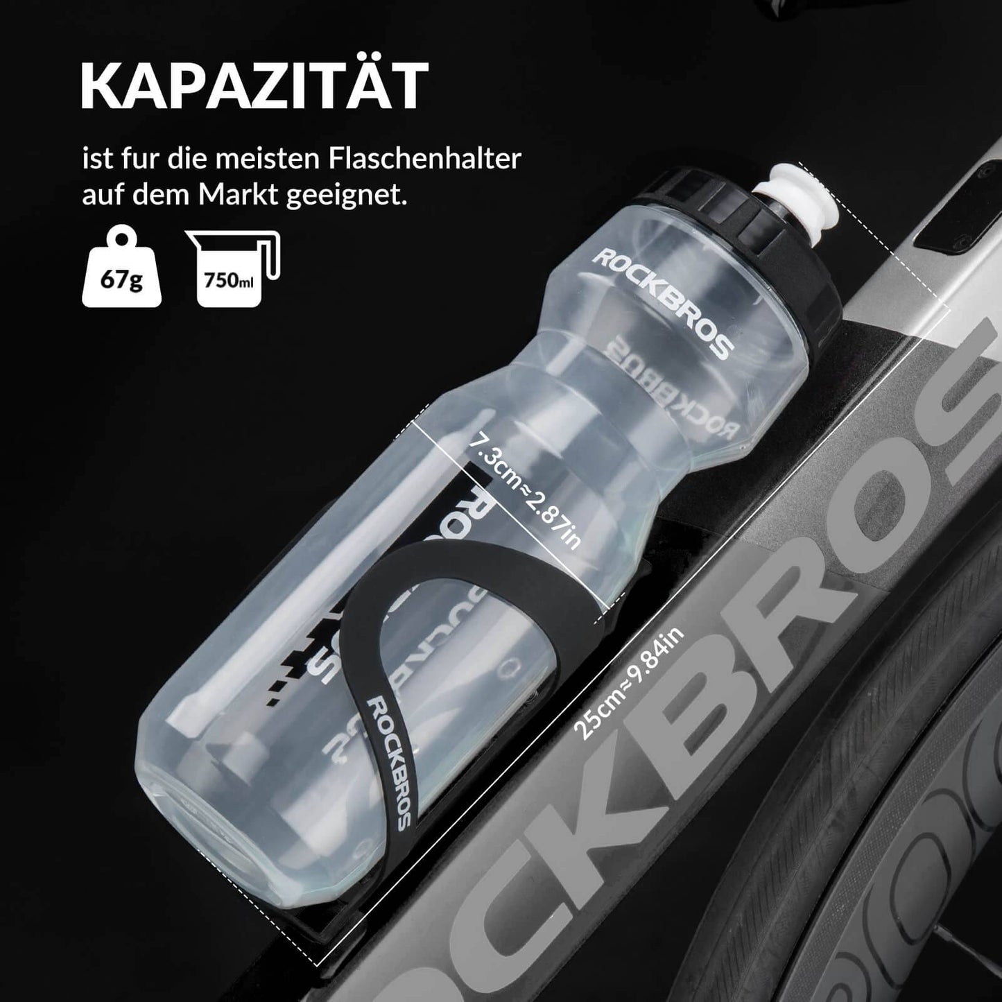 Sportwaterfles 750 ml Fietswaterfles BPA-vrij ROCKBROS
