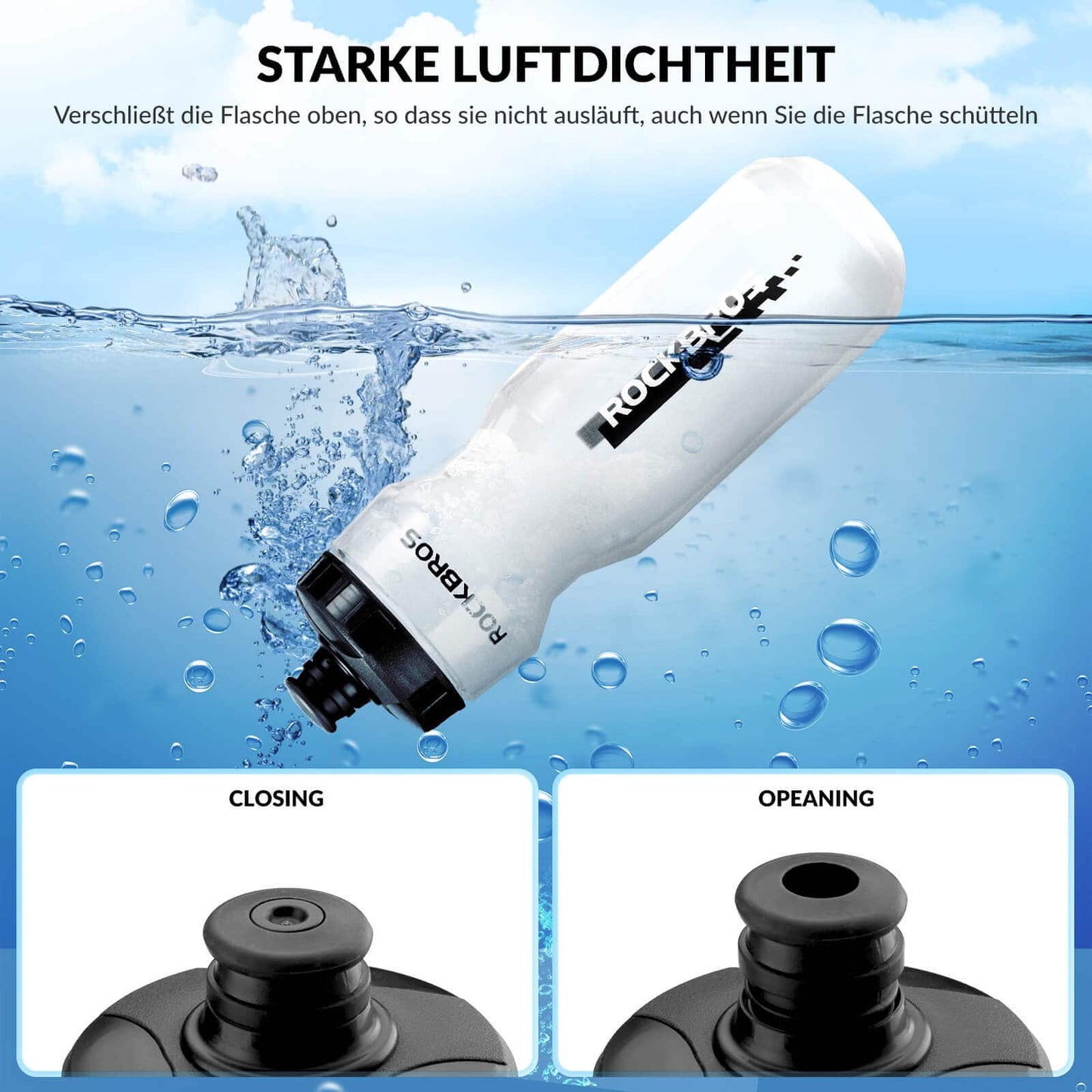 Sportwaterfles 750 ml Fietswaterfles BPA-vrij ROCKBROS
