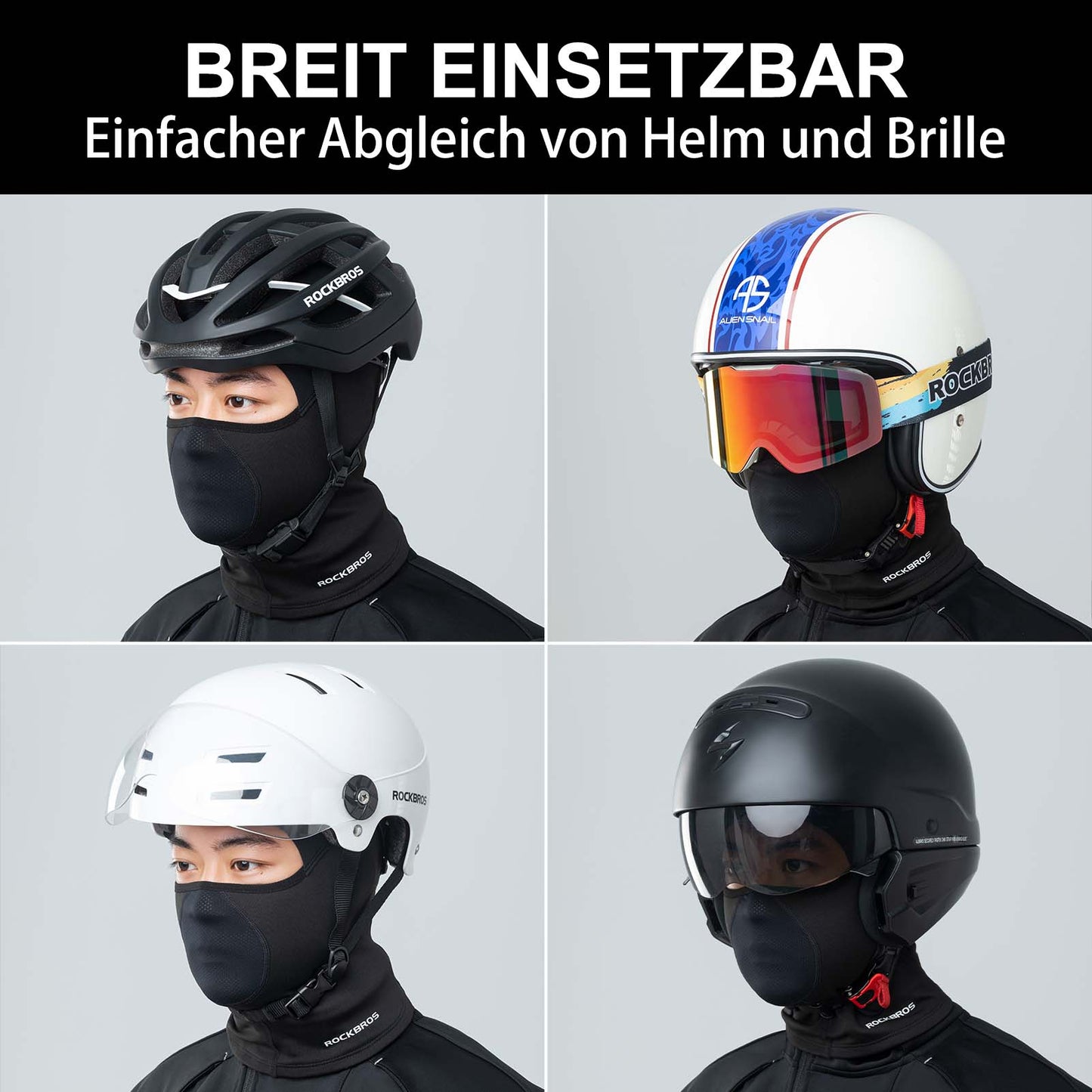 Balaclava, skimasker voor herfst/winter, ademend gezichtsmasker, ROCKBROS