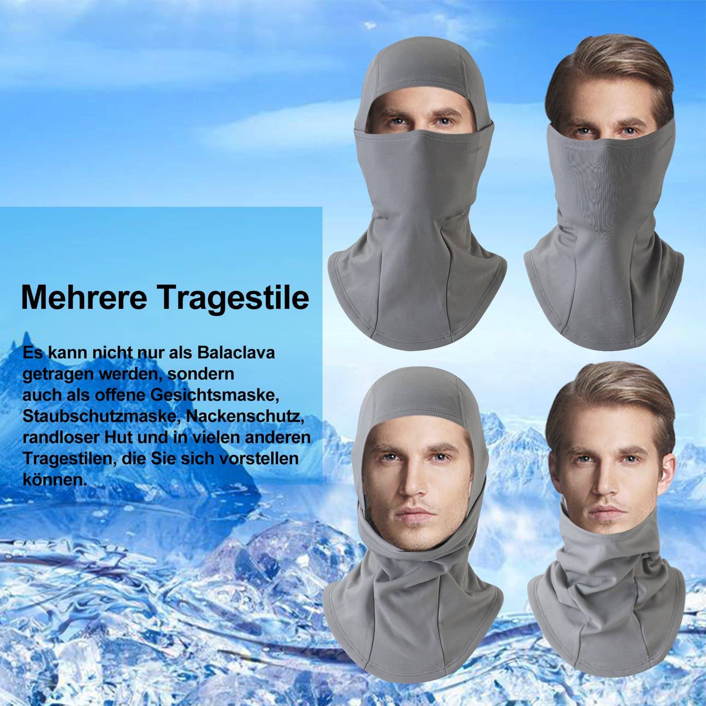 Balaclava 2-pack Herfst/Winter voor buitensporten Unisex ROCKBROS