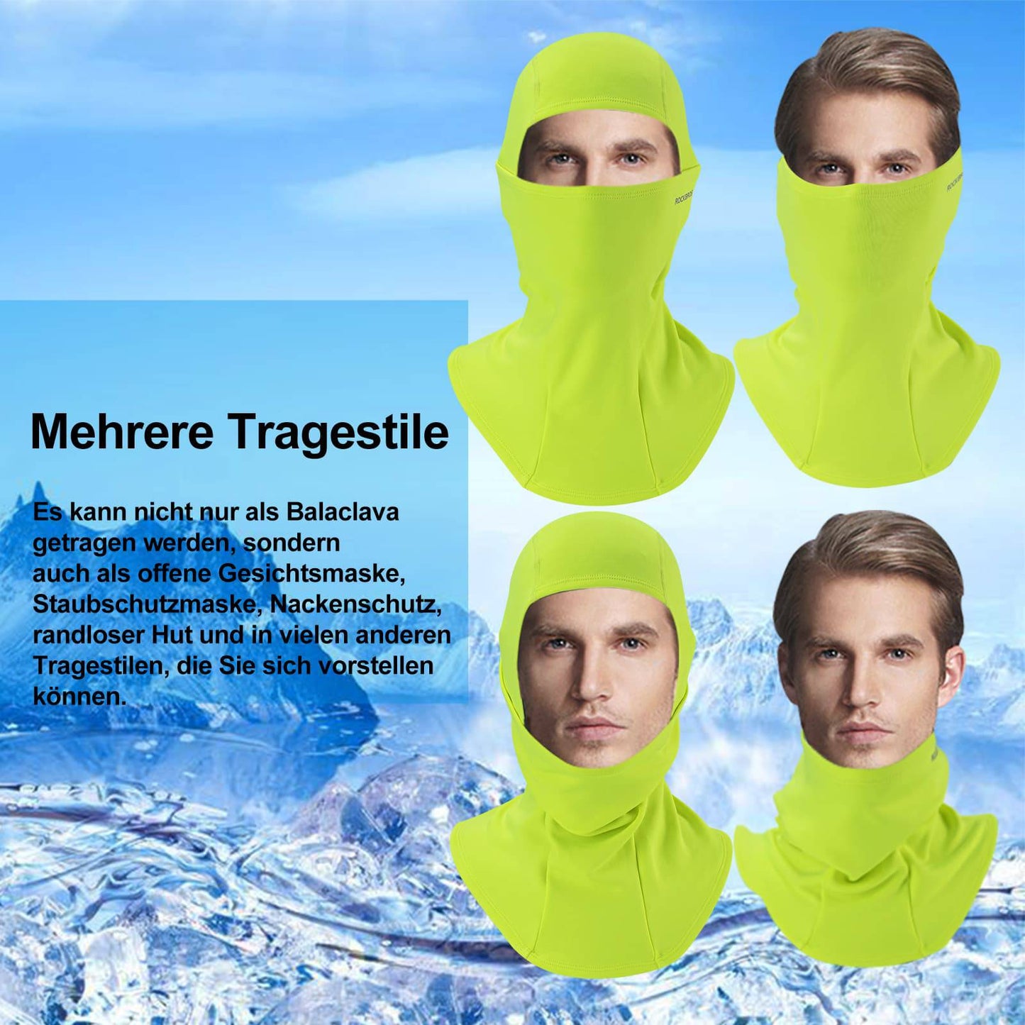 Balaclava 2-pack Herfst/Winter voor buitensporten Unisex ROCKBROS