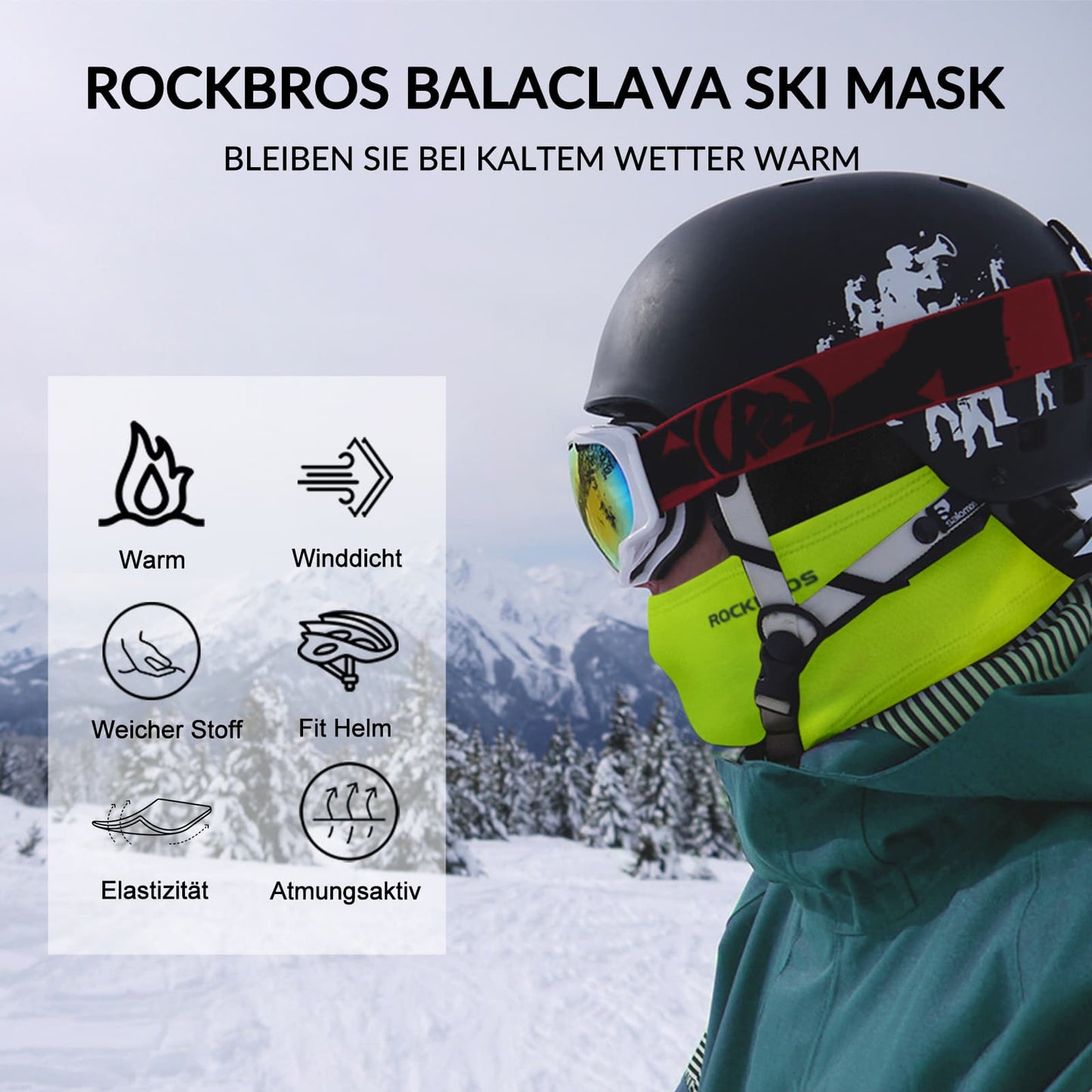Balaclava 2-pack Herfst/Winter voor buitensporten Unisex ROCKBROS