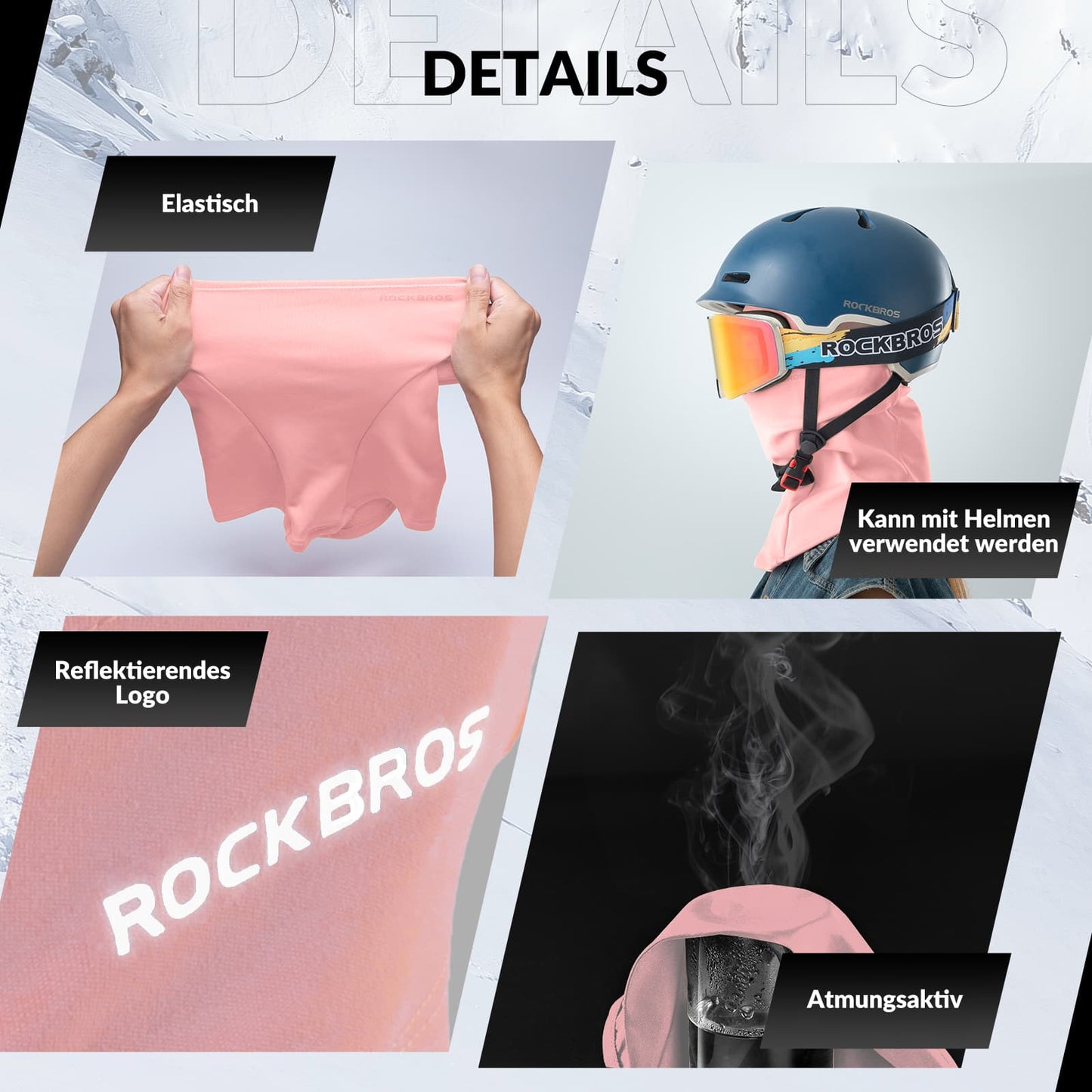 Balaclava 2-pack Herfst/Winter voor buitensporten Unisex ROCKBROS