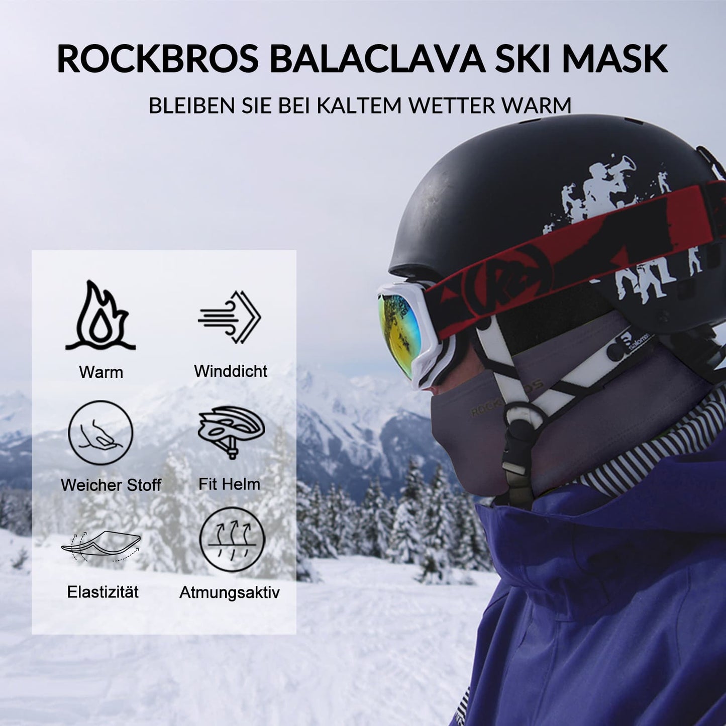 Balaclava 2-pack Herfst/Winter voor buitensporten Unisex ROCKBROS