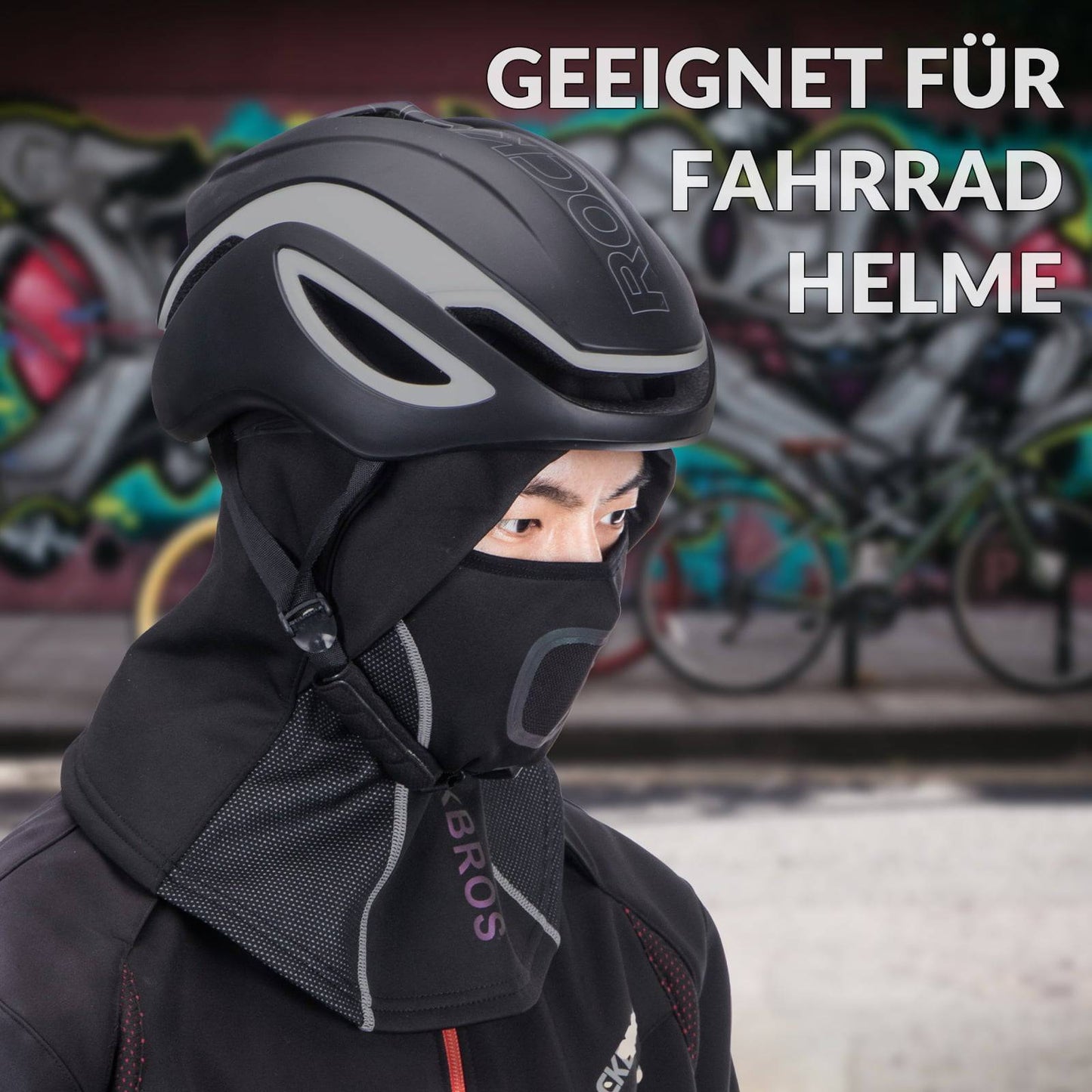 Balaclava met ademend mesh voor buitensporten, unisex, ROCKBROS