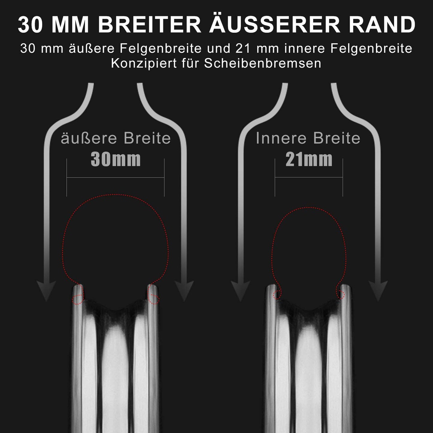 T700 Carbon Wielset 55mm Schijfrem Steekas Wielset voor Racefiets Inclusief Vacu¨¹m Bandenkussens ROCKBROS