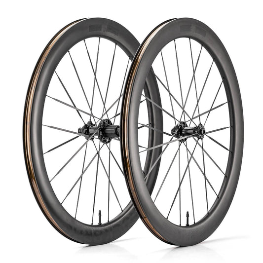 T700 Carbon Wielset 55mm Schijfrem Steekas Wielset voor Racefiets Inclusief Vacu¨¹m Bandenkussens ROCKBROS