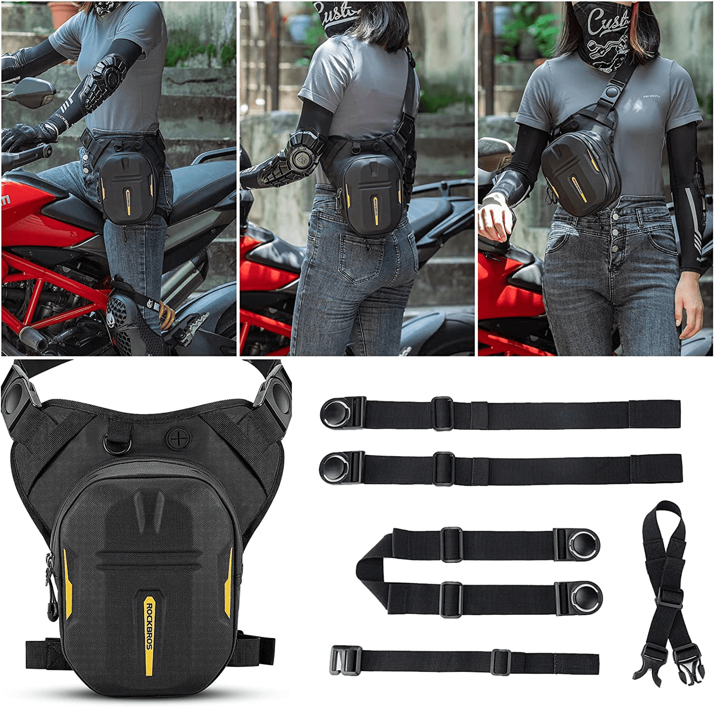 Tanktas met magnetische rugleuning, motorbeentas met schouderriem, ROCKBROS