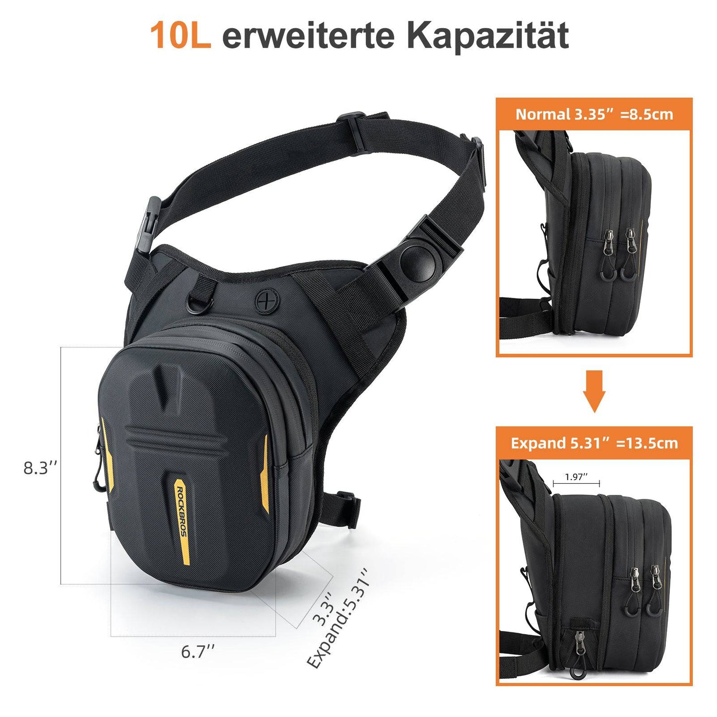 Tanktas met magnetische rugleuning, motorbeentas met schouderriem, ROCKBROS