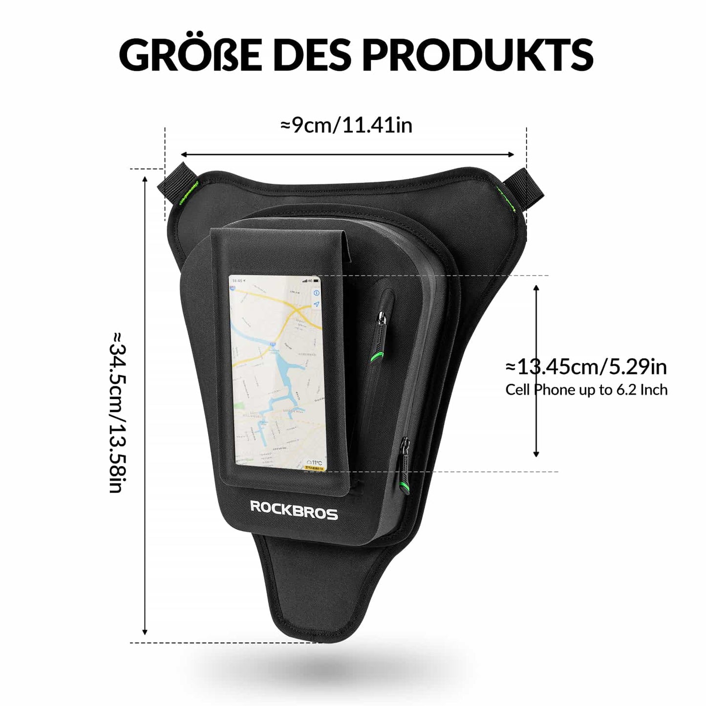 ROCKBROS Motorfiets Tanktas Beentas met Magnetische Zuignap