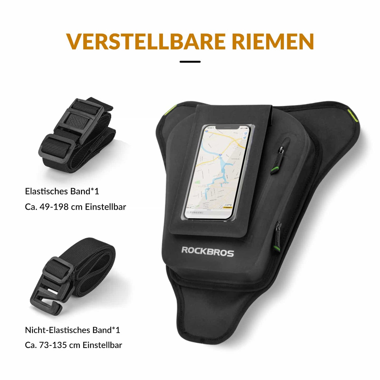 ROCKBROS Motorfiets Tanktas Beentas met Magnetische Zuignap