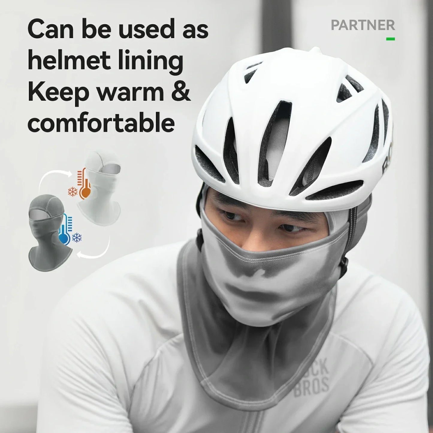Thermogevoelige winterbalaclava van fleece van ROCKBROS