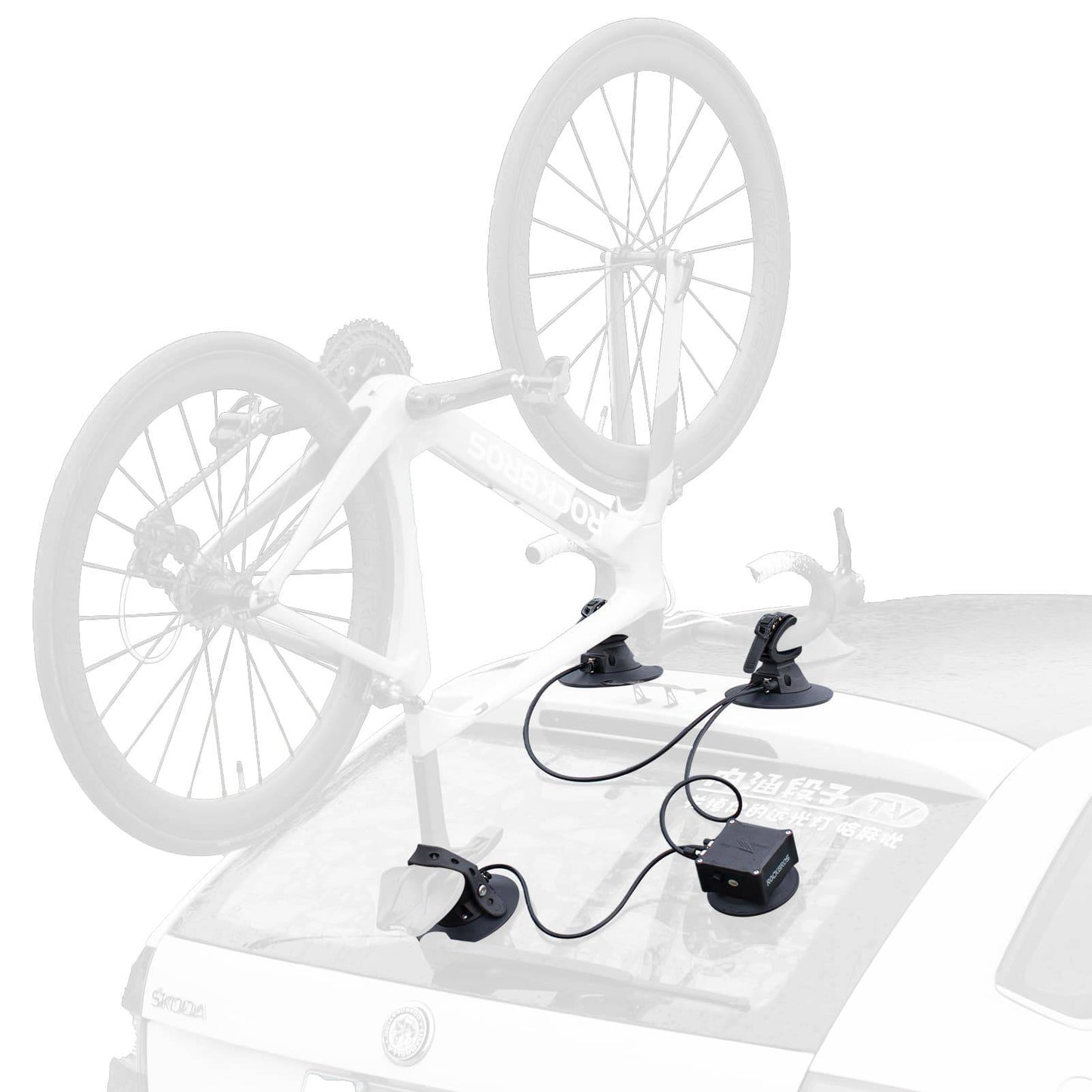 Draagbaar elektrisch fietsenrek, dakdrager met zuignap, ROCKBROS